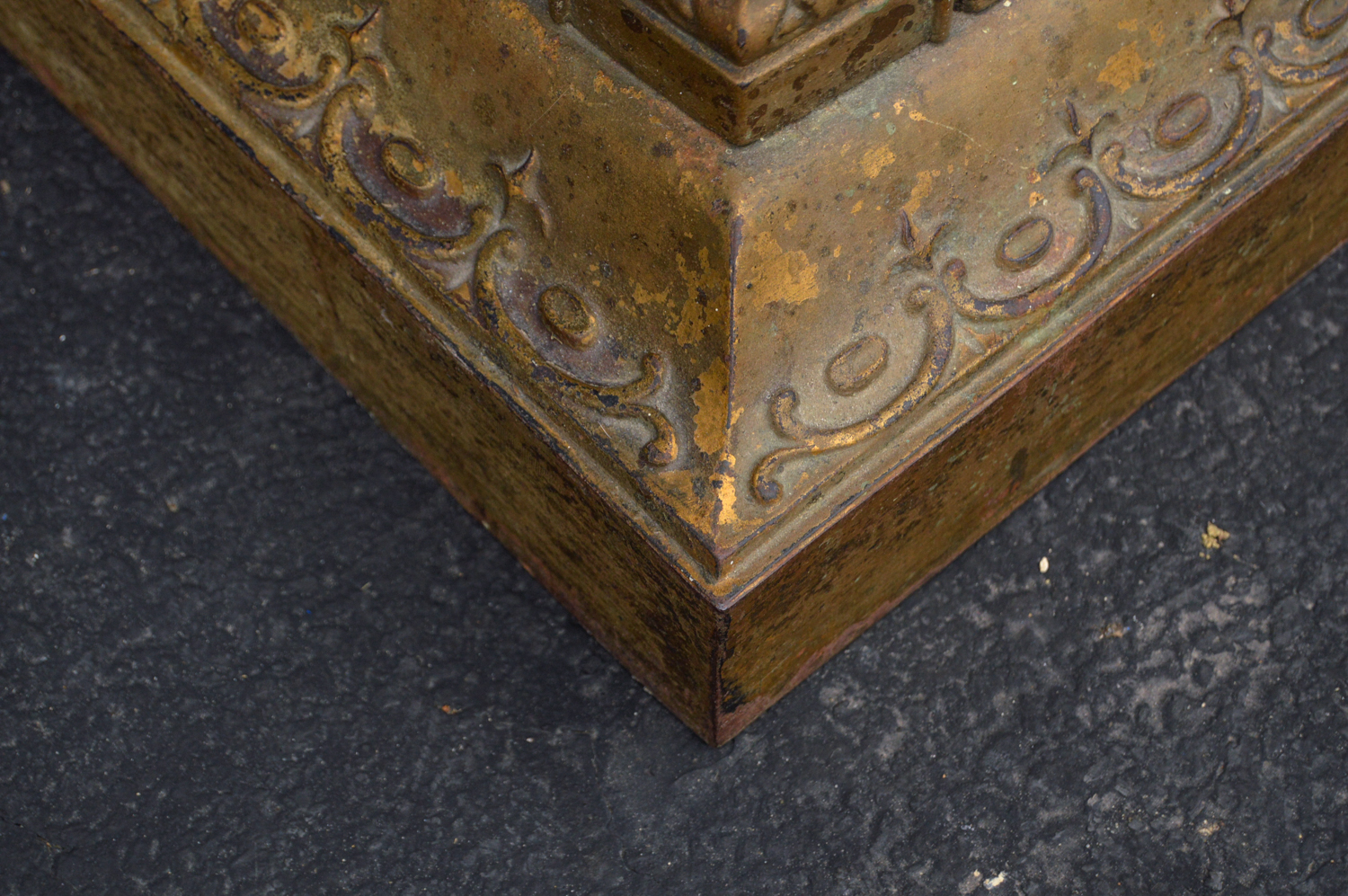 Antique Cast Iron Stand with Marble Top