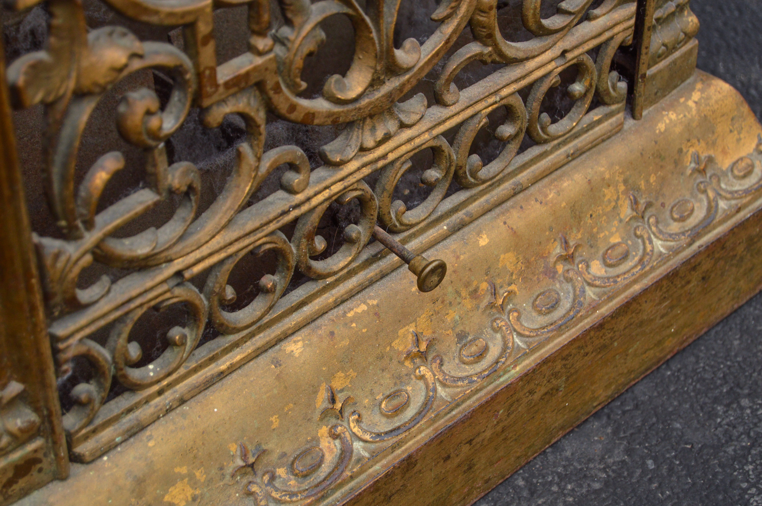 Antique Cast Iron Stand with Marble Top