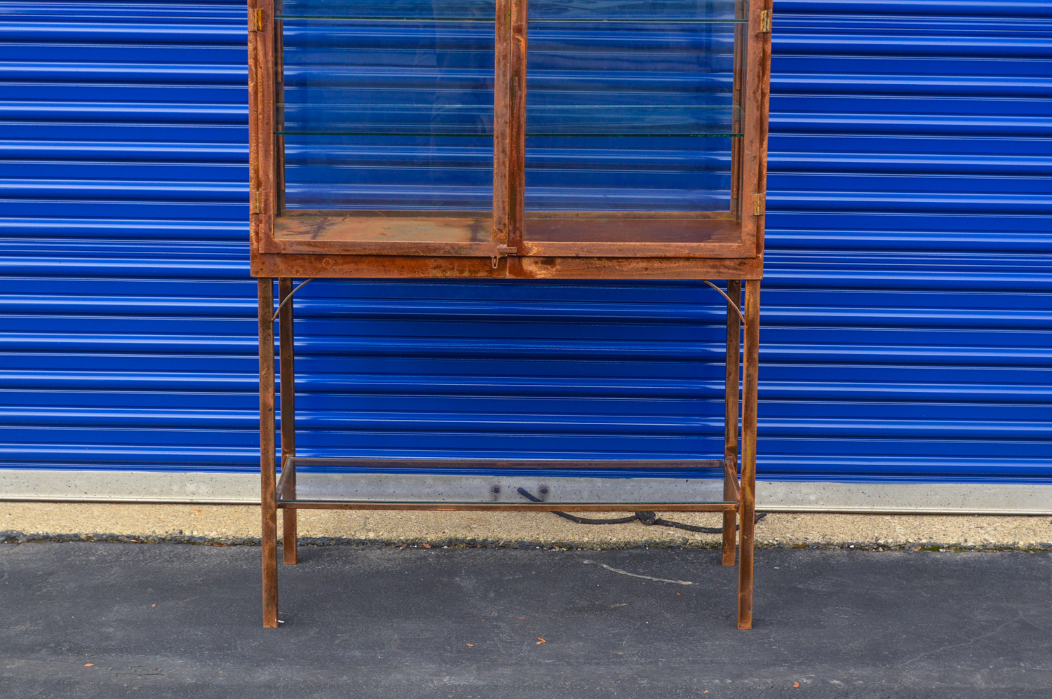 Standing Glass and Metal Terrarium