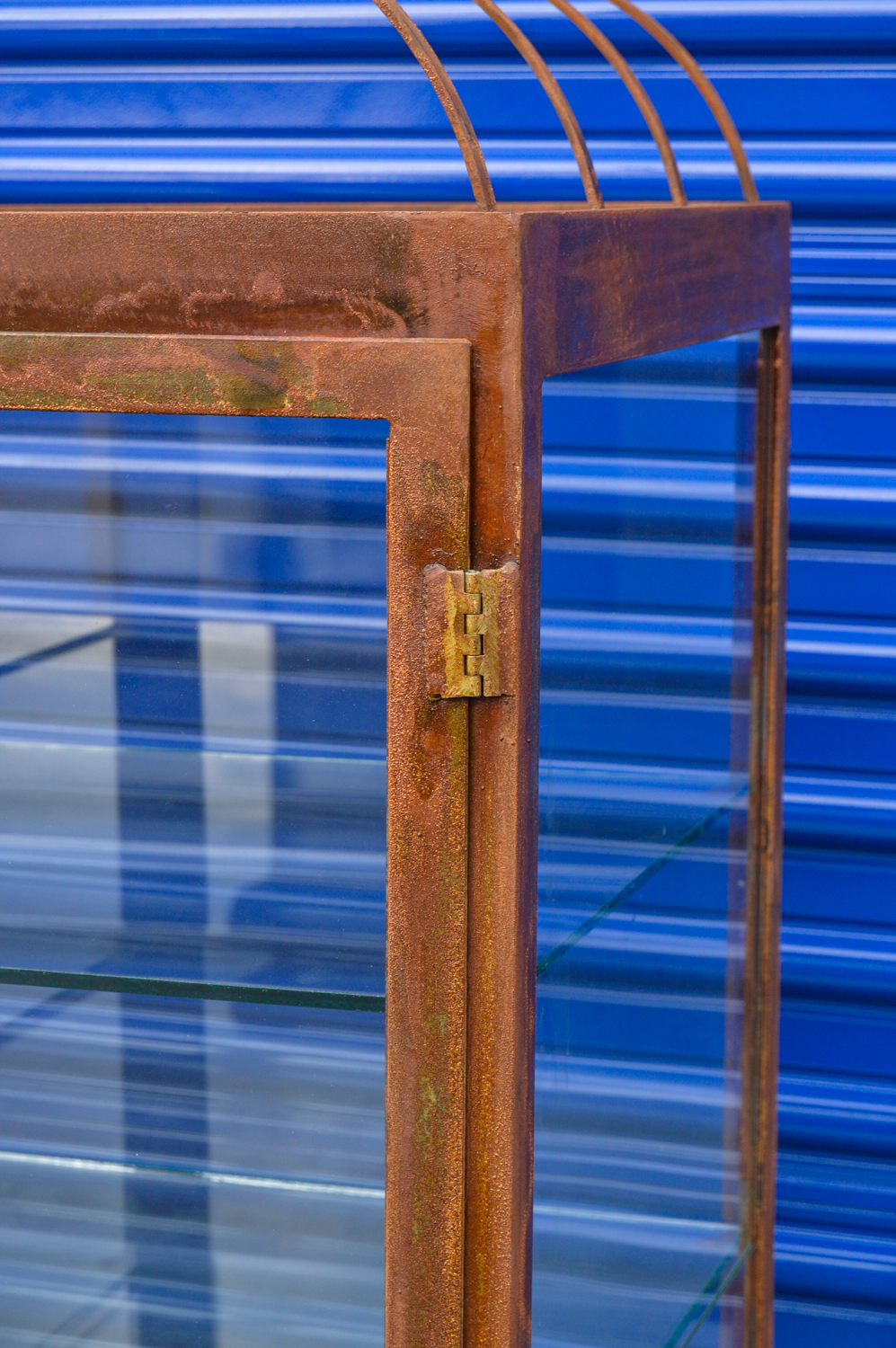 Standing Glass and Metal Terrarium