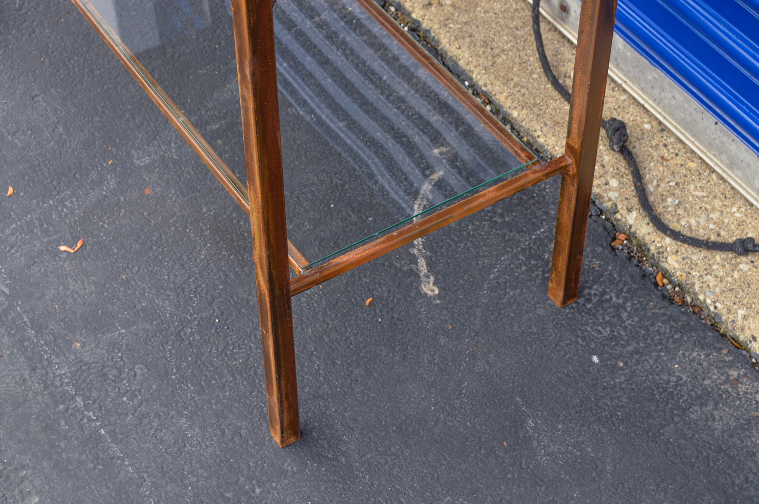 Standing Glass and Metal Terrarium