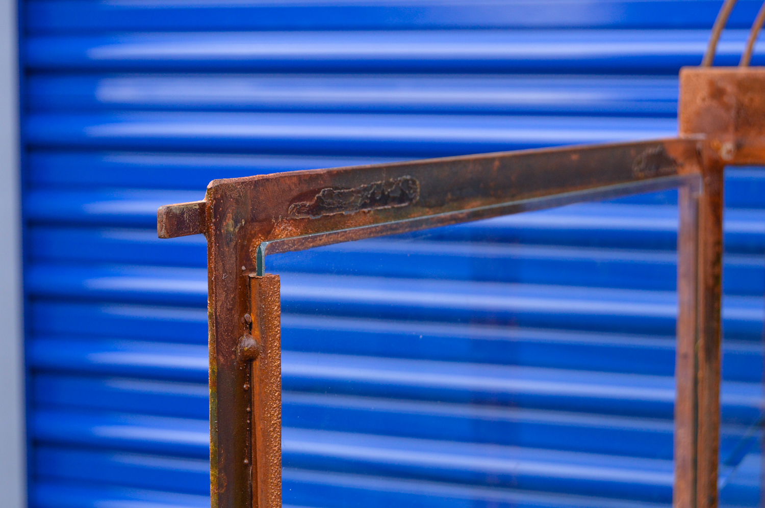 Standing Glass and Metal Terrarium