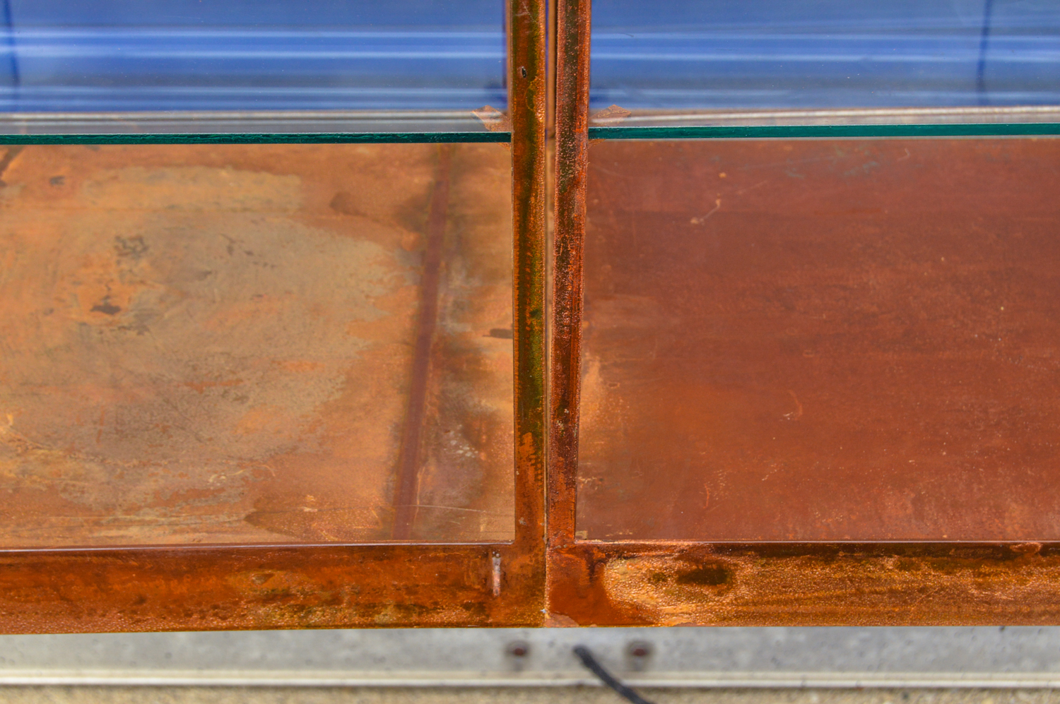 Standing Glass and Metal Terrarium