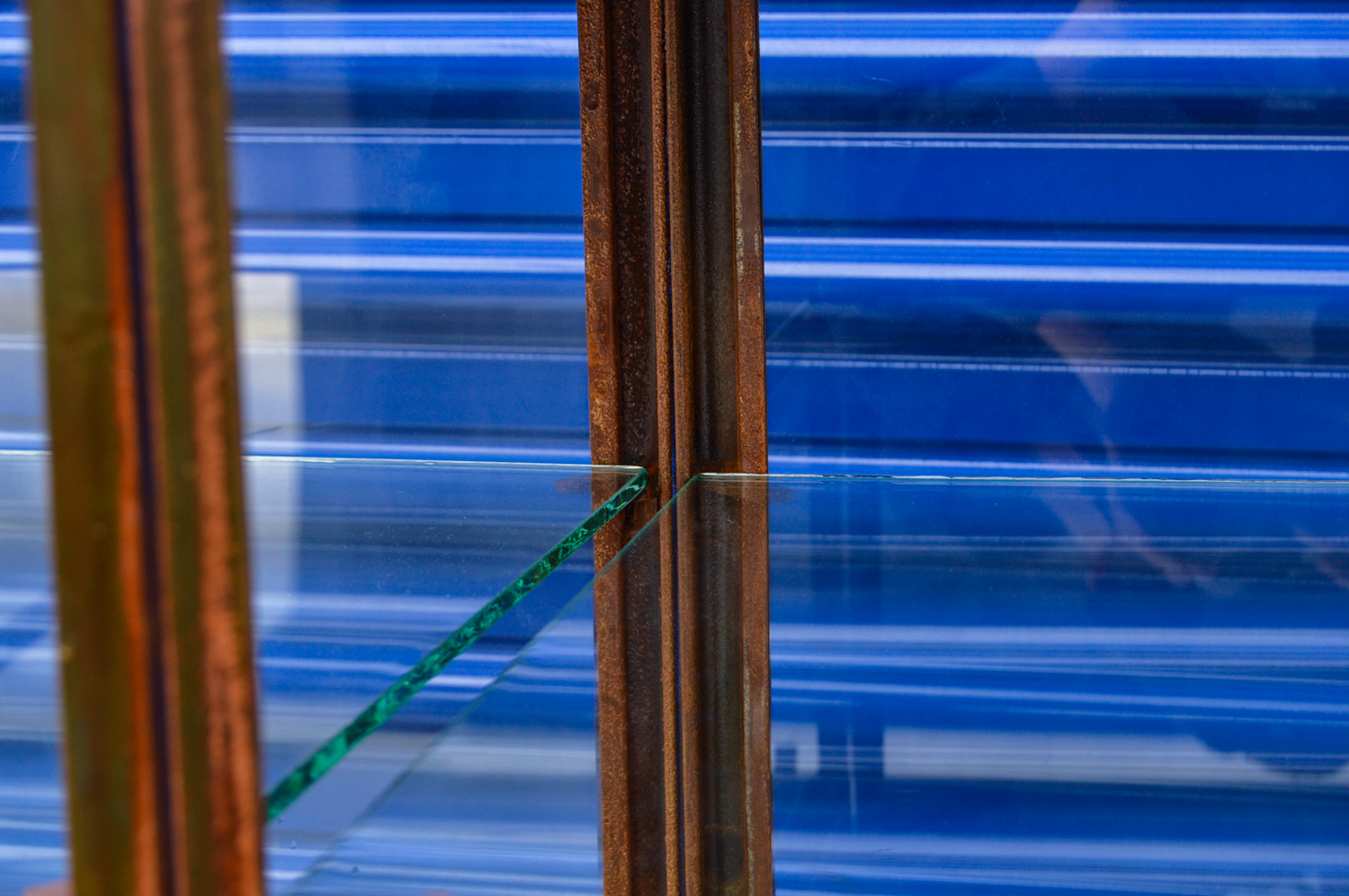 Standing Glass and Metal Terrarium
