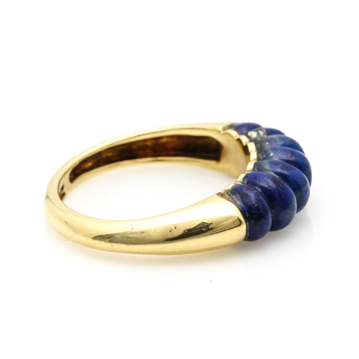 18K Yellow Gold Lapis Lazuli Ring