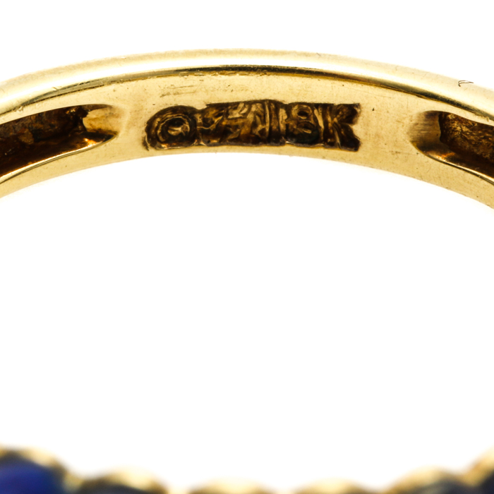 18K Yellow Gold Lapis Lazuli Ring