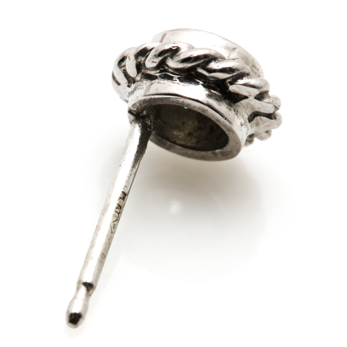 14K White Gold Diamond Stud Earrings