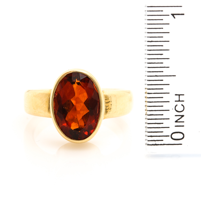 18K Yellow Gold 3.59 CTW Citrine Ring