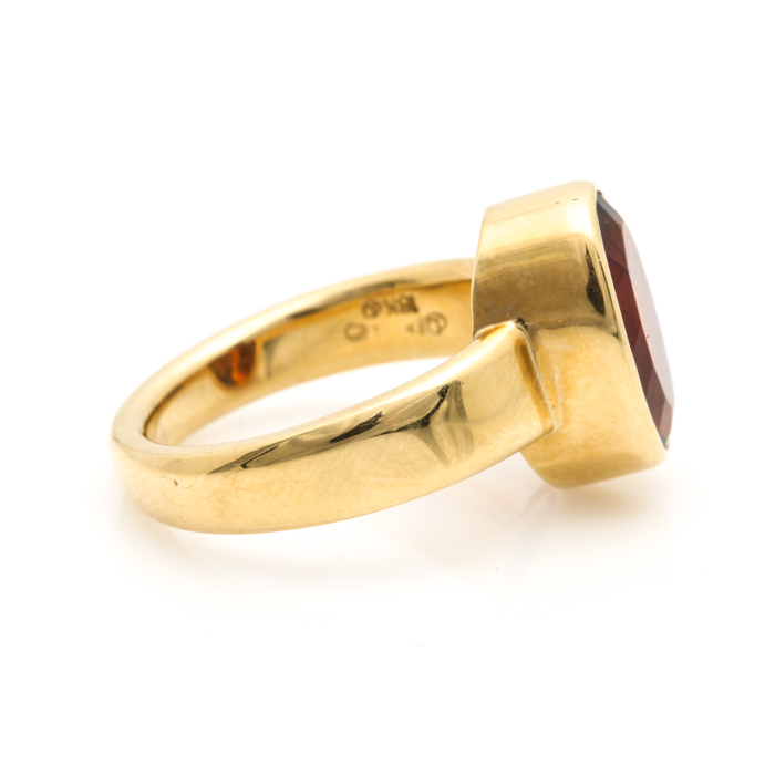 18K Yellow Gold 3.59 CTW Citrine Ring