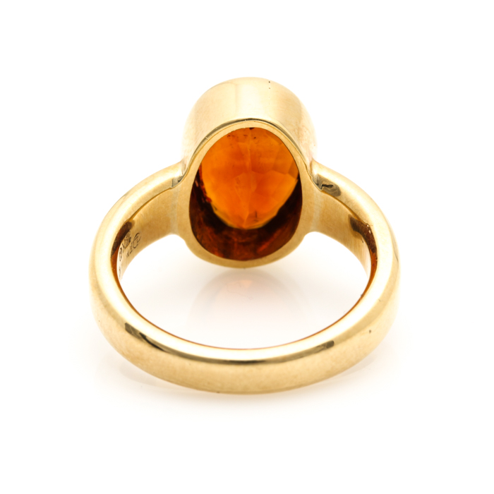 18K Yellow Gold 3.59 CTW Citrine Ring