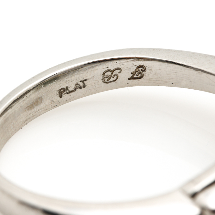 Platinum Emerald and Diamond Ring