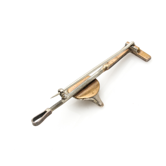 Victorian Sterling Silver Brooches with Accents Including Diamonds