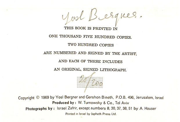 Signed Edition "Yosl Bergner Paintings 1963-68" by Yosl Bergner