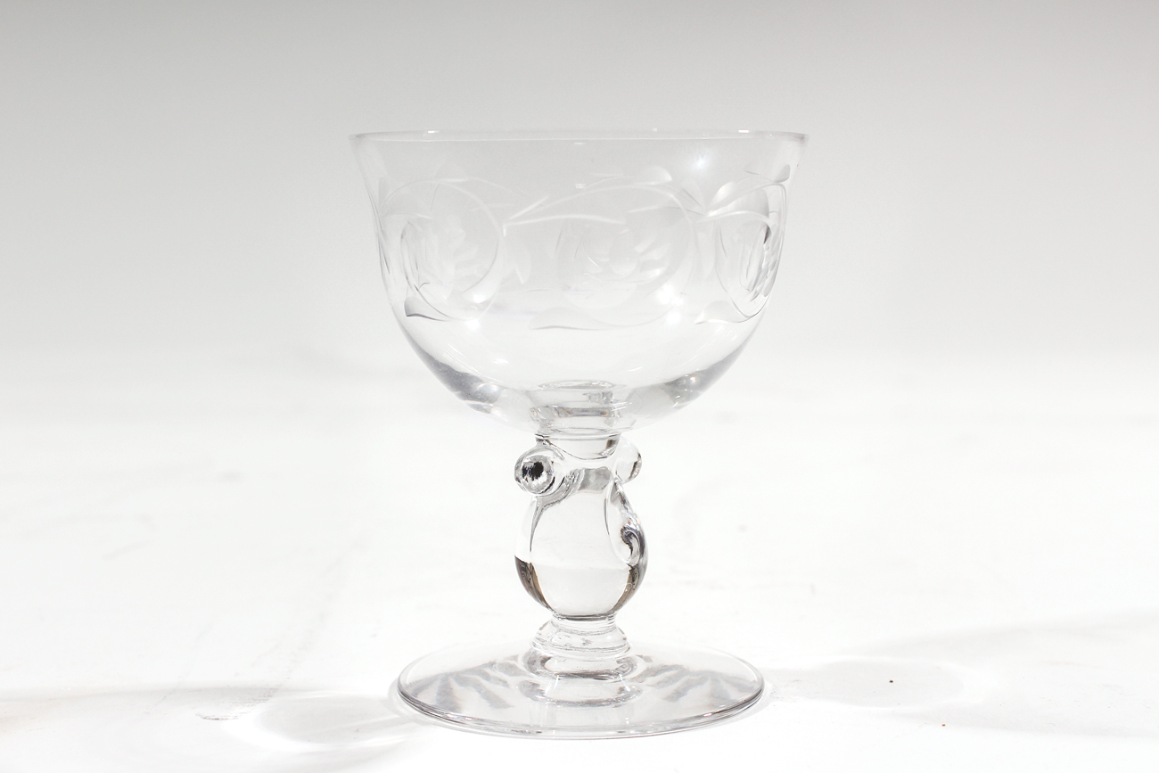 Vintage Etched Heisey Crystal Stemware Collection