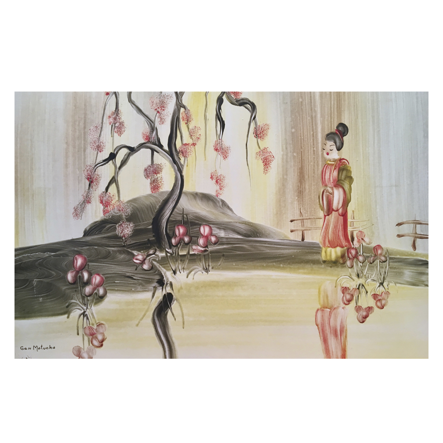 Japanese Garden by Genevieve Matucha, 1940's