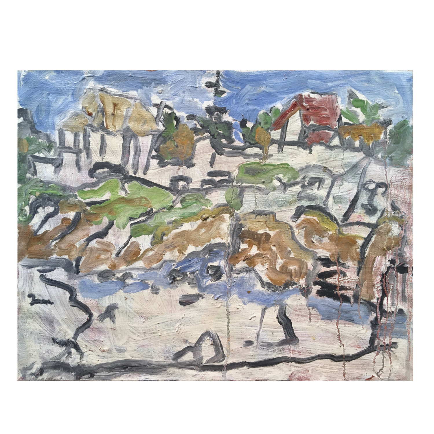 Carmel Beach Scene by Victor di Gesu, 1950's