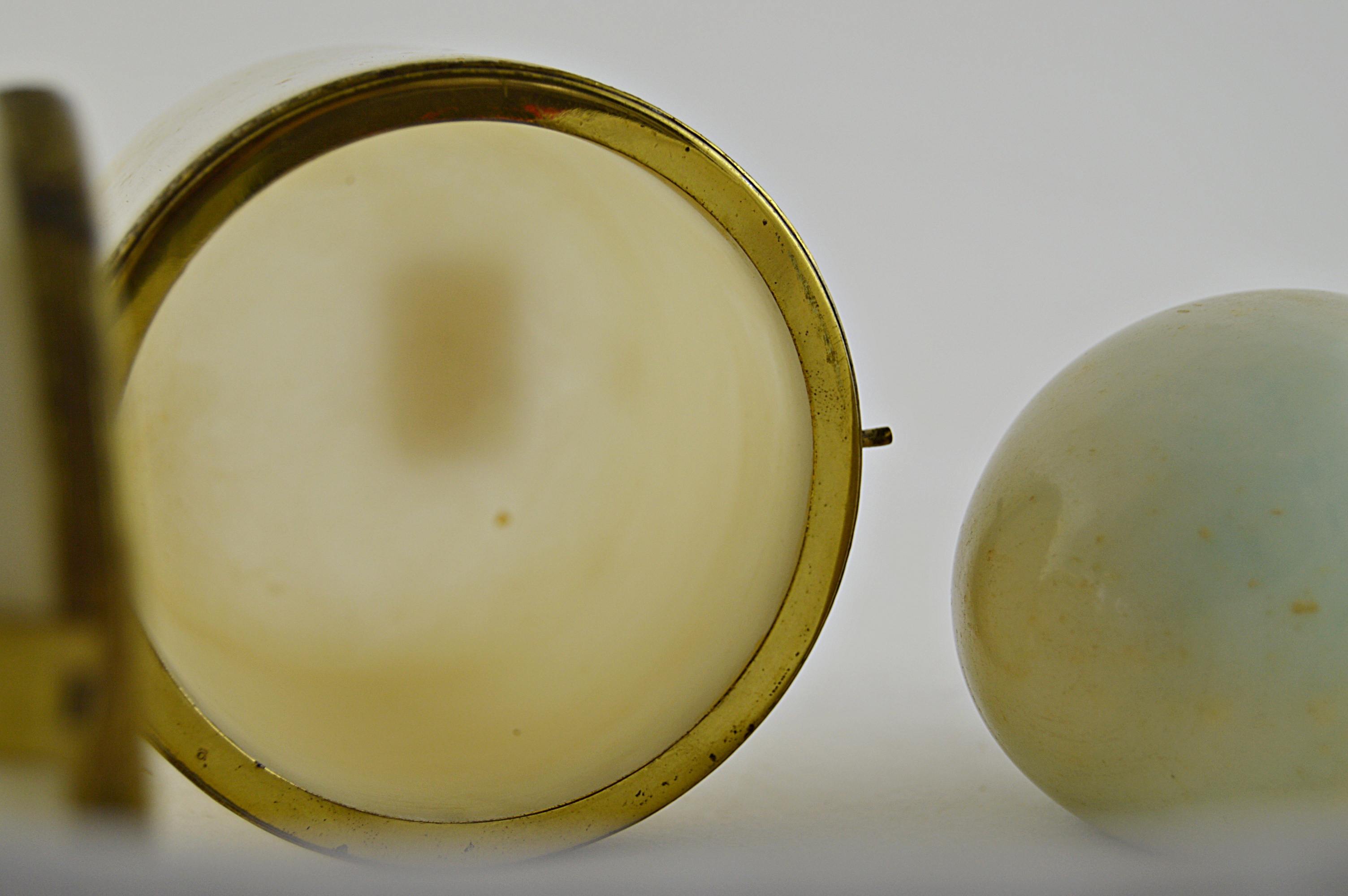 Vintage Italian Onyx Dresser Jar and Marble Egg