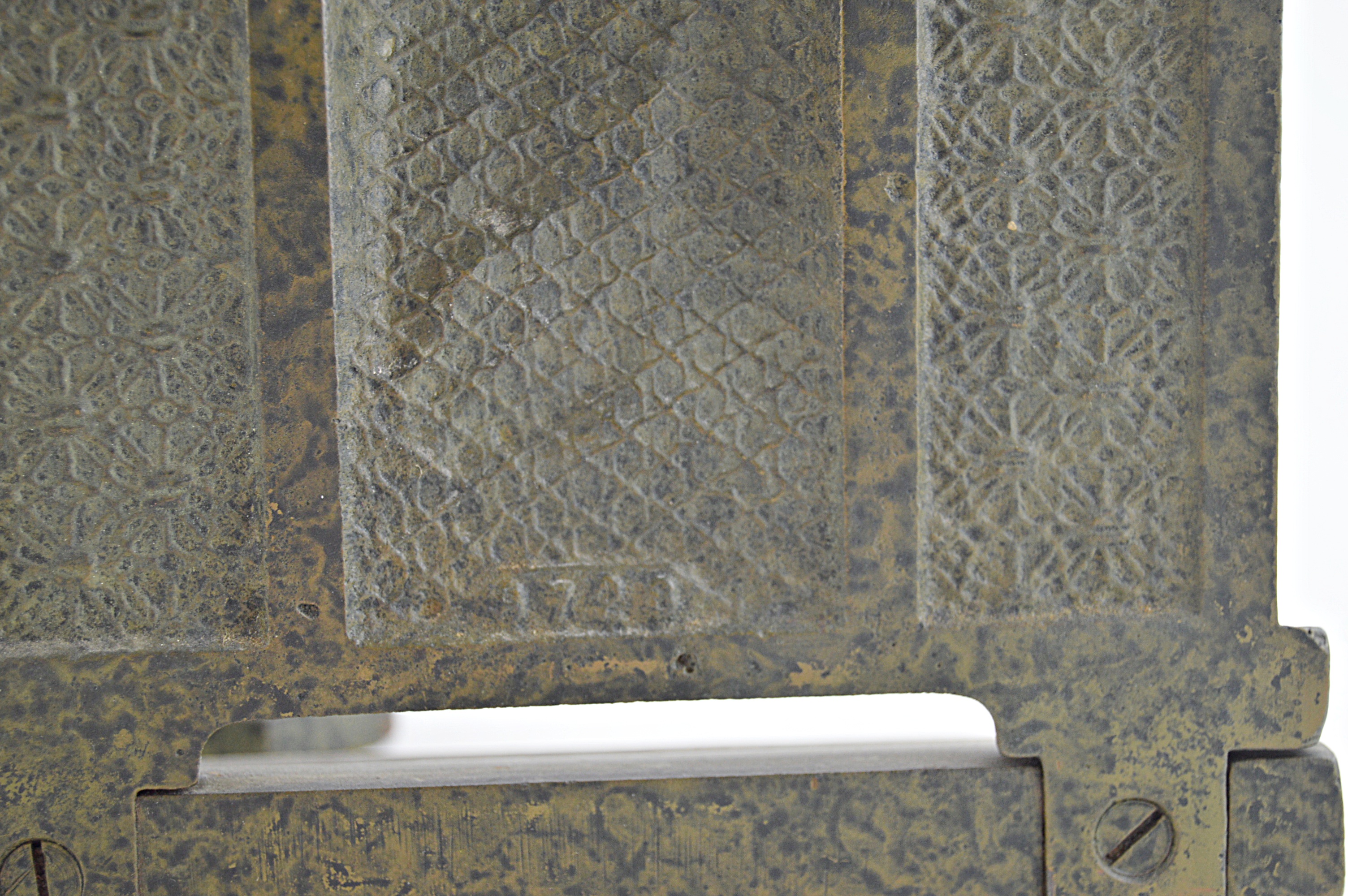 Vintage Metal Bookends with Native American Motifs