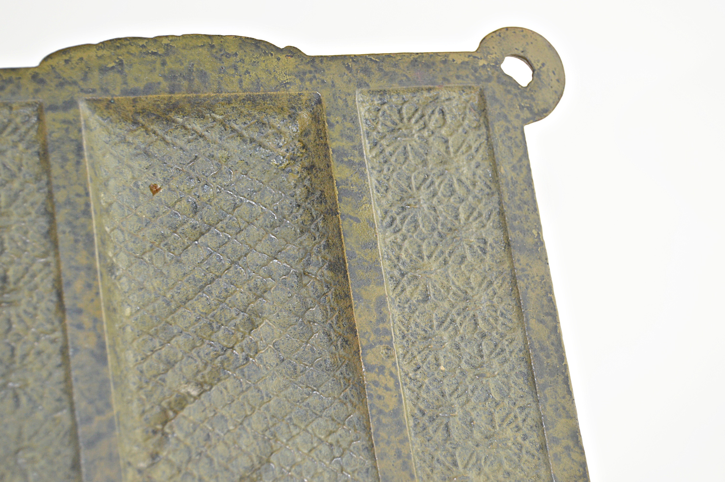 Vintage Metal Bookends with Native American Motifs