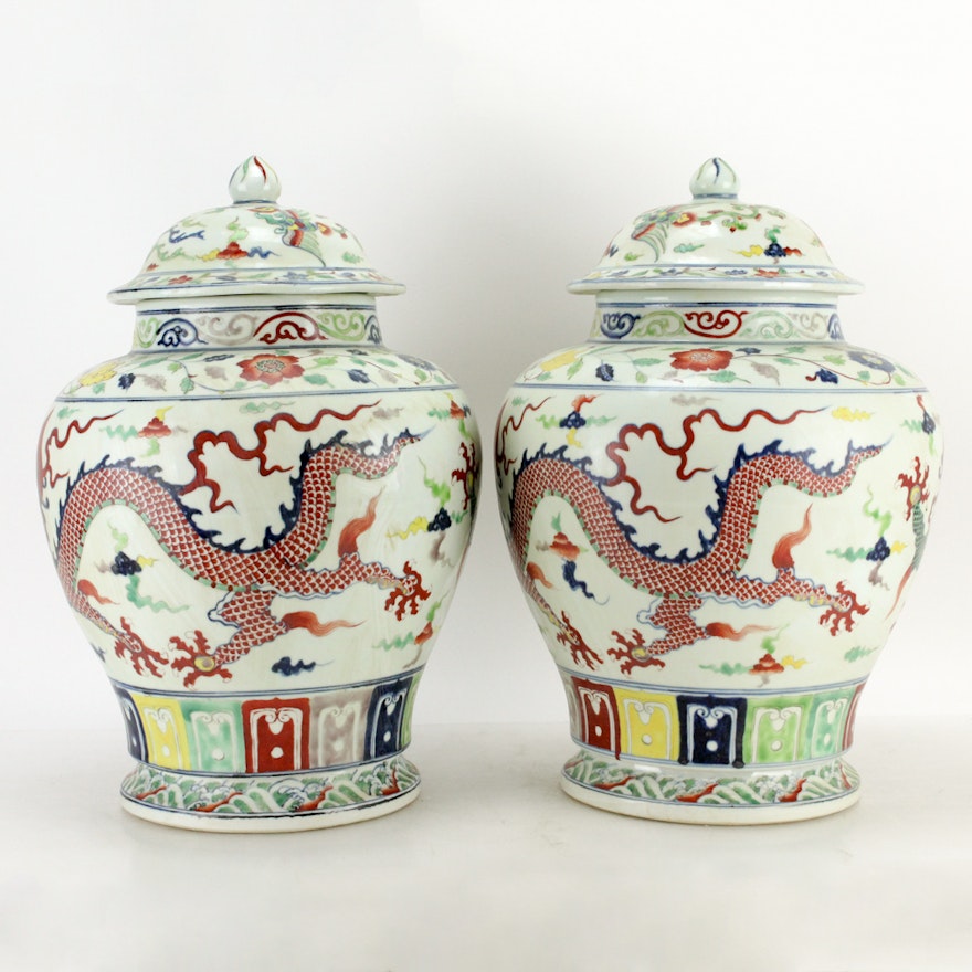 Chinese Ceramic Ginger Jars