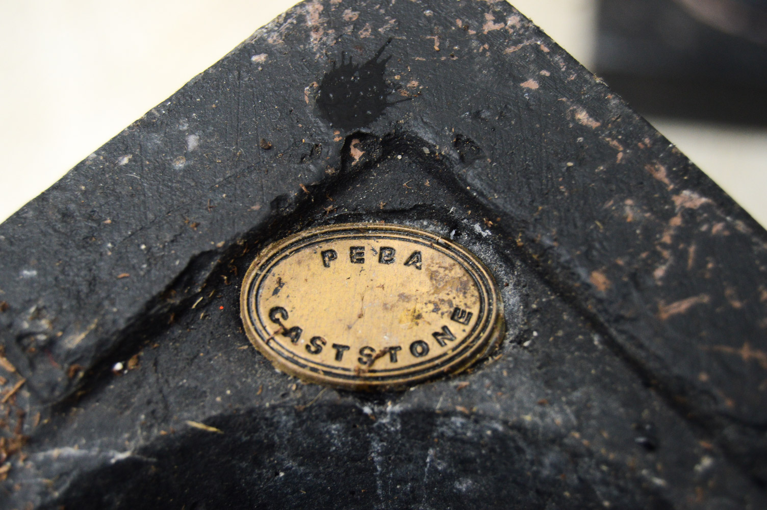 PEBA Tandem Cast Stone Black Planter Urns