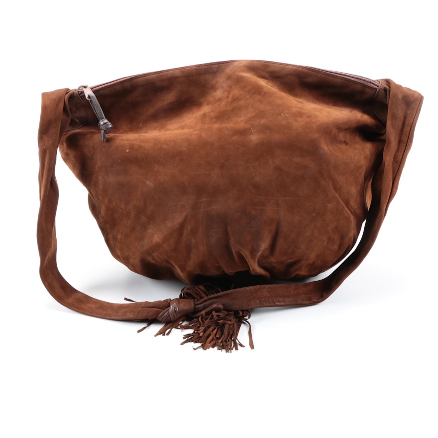 Bottega Veneta Brown Suede Hobo Bag