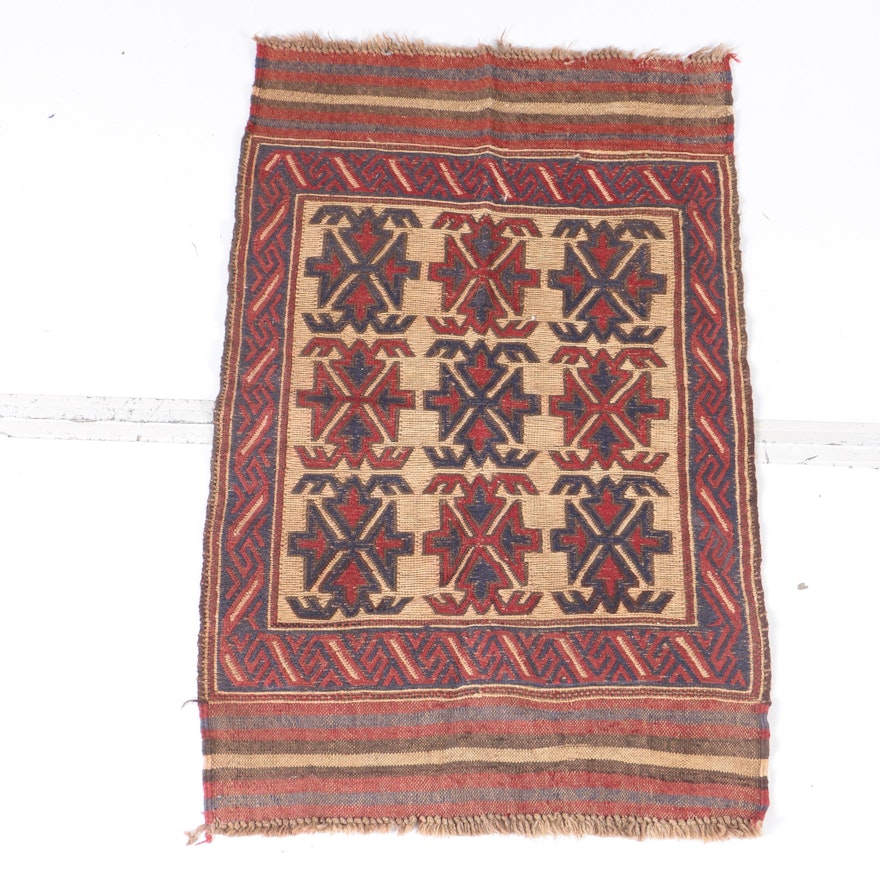 Hand-Knotted Baluch Accent Rug