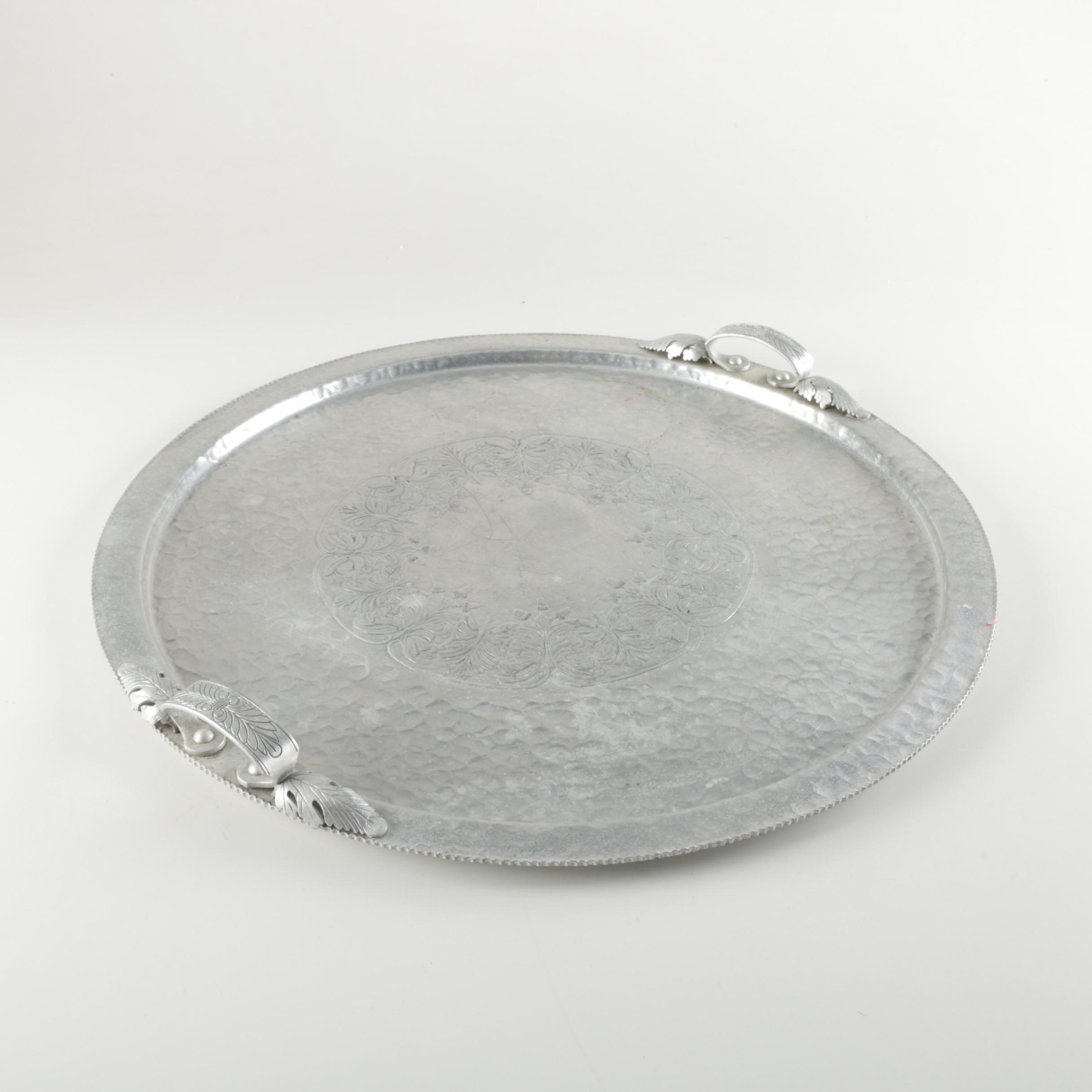 Trade Continental Mark "Oak Leaf and Acorn" Hand Wrought Aluminum Tray