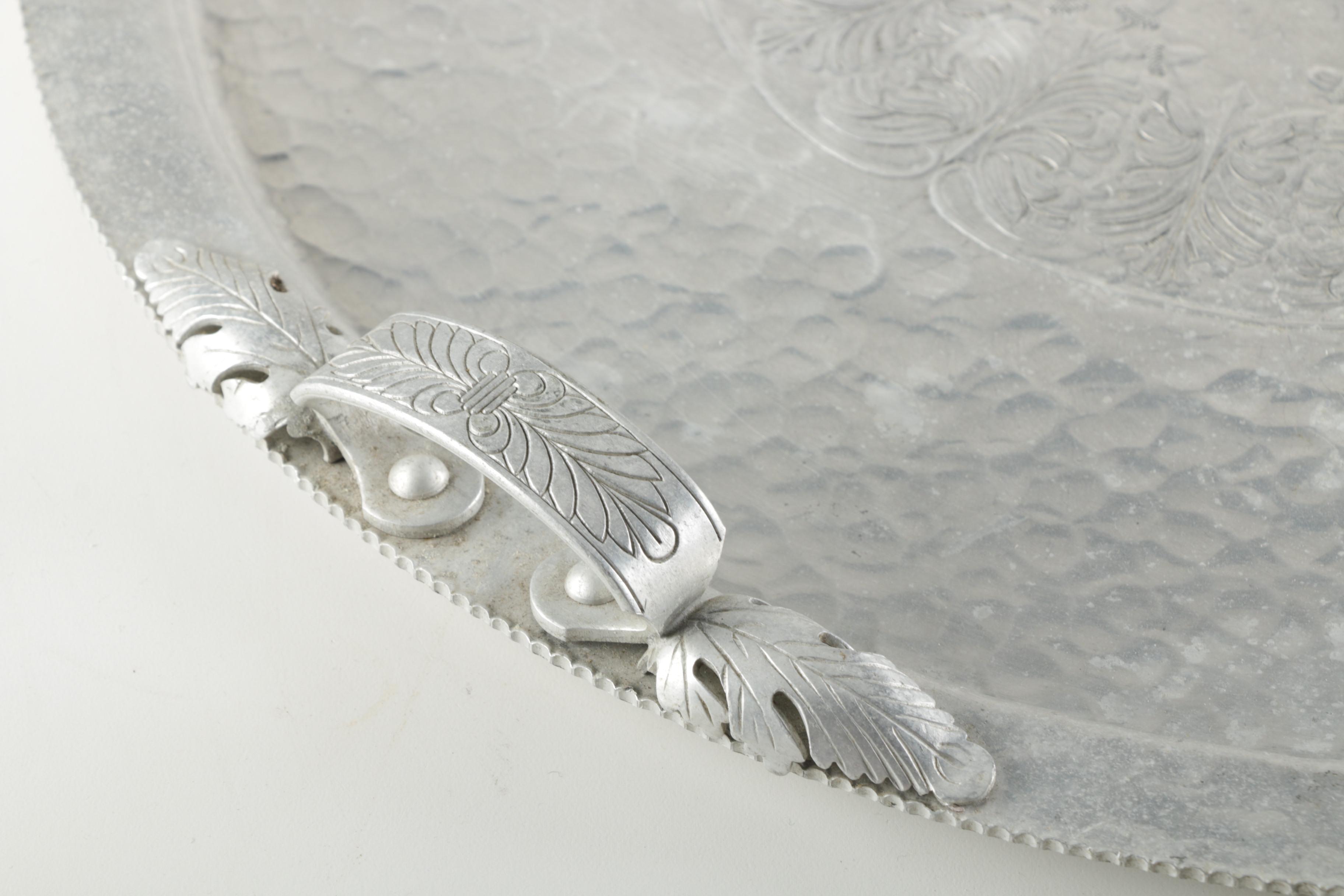 Trade Continental Mark "Oak Leaf and Acorn" Hand Wrought Aluminum Tray