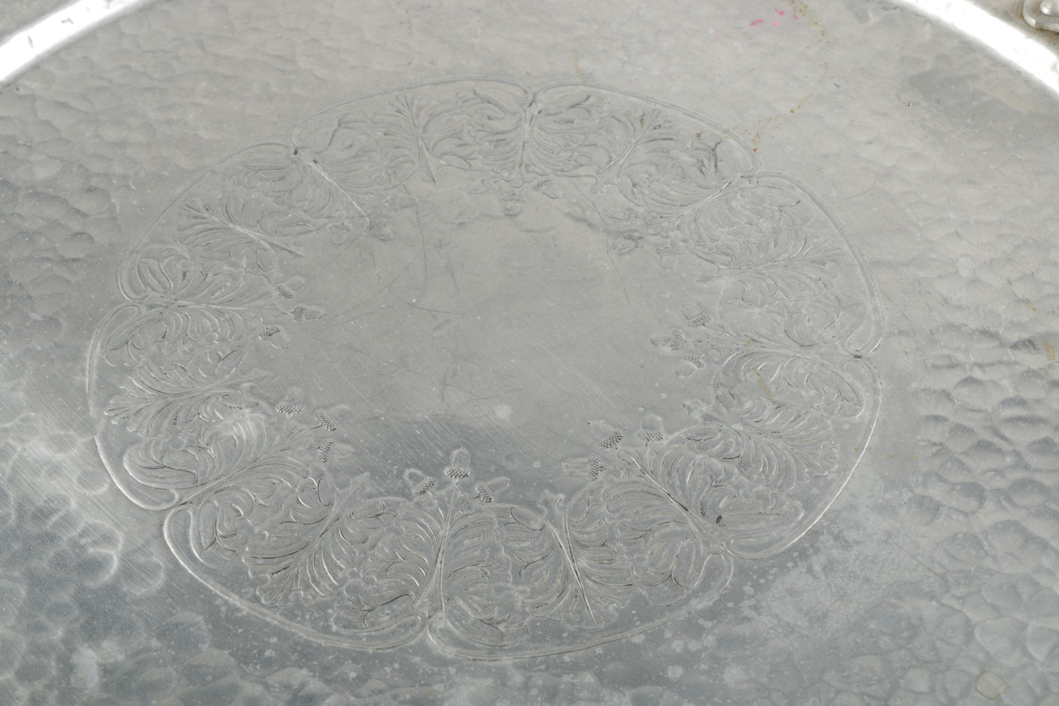 Trade Continental Mark "Oak Leaf and Acorn" Hand Wrought Aluminum Tray