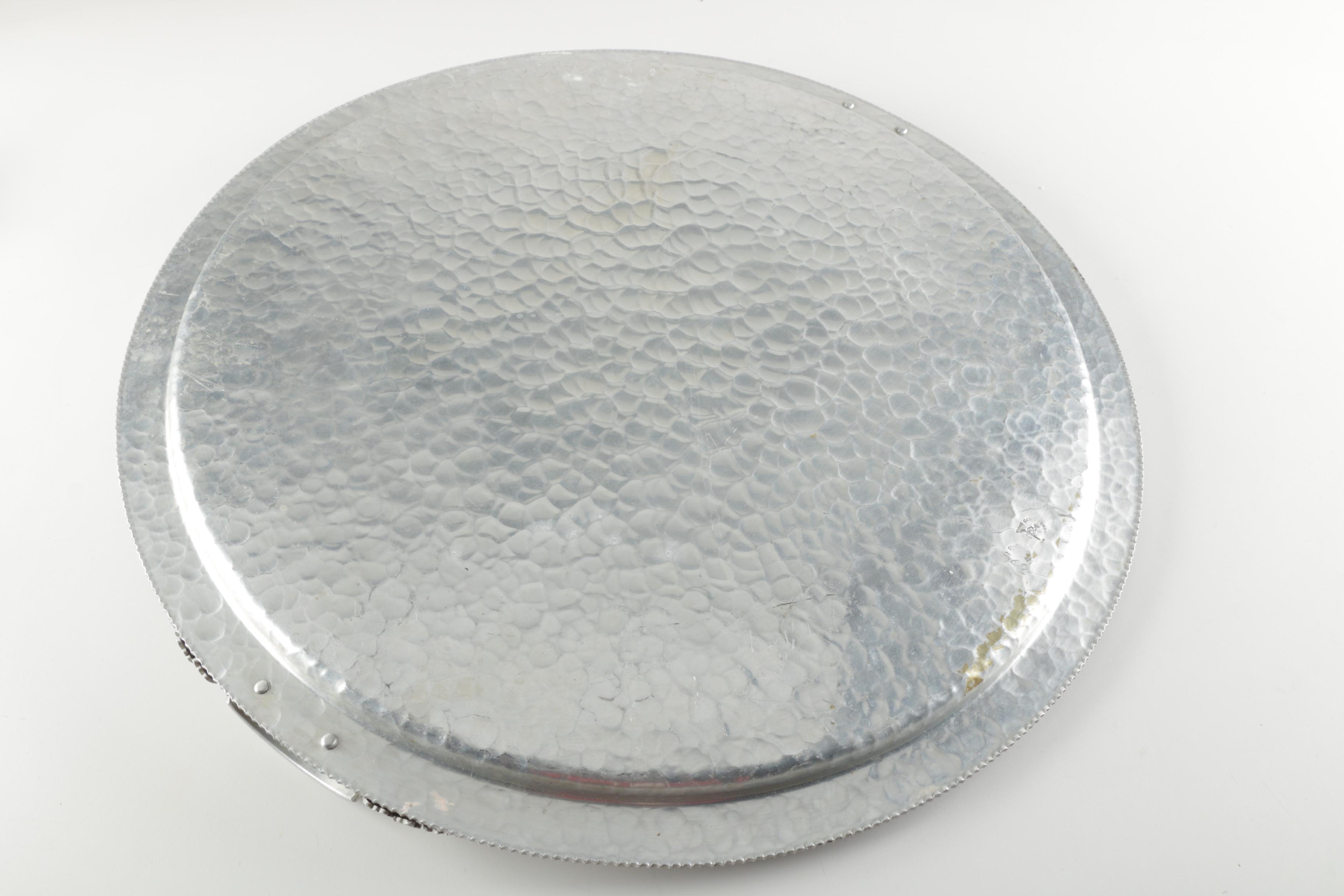 Trade Continental Mark "Oak Leaf and Acorn" Hand Wrought Aluminum Tray