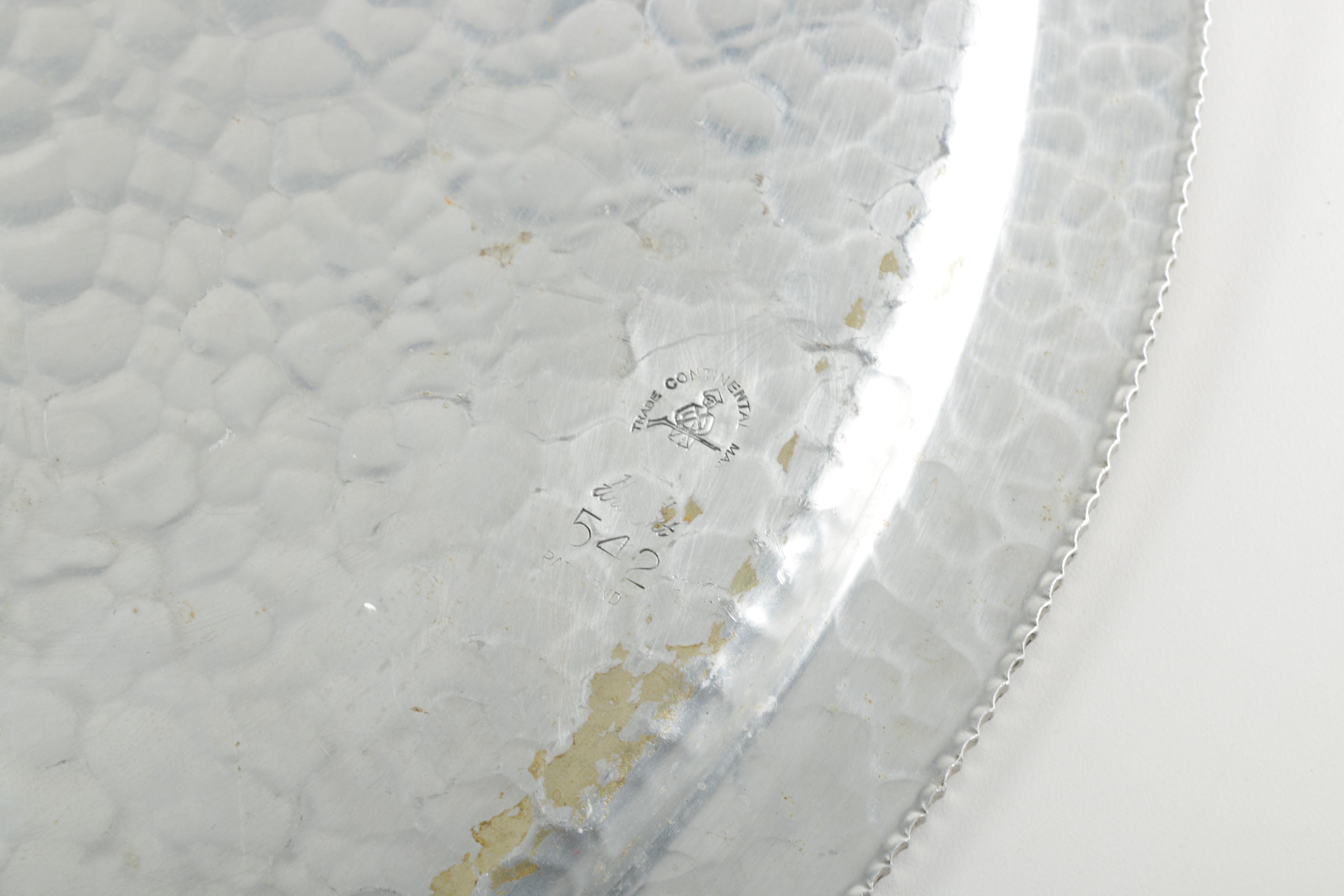 Trade Continental Mark "Oak Leaf and Acorn" Hand Wrought Aluminum Tray