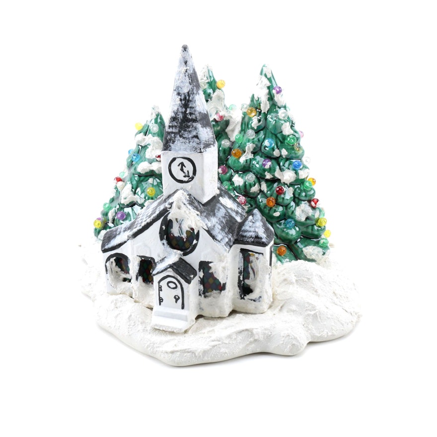 Ceramic Lighted Church