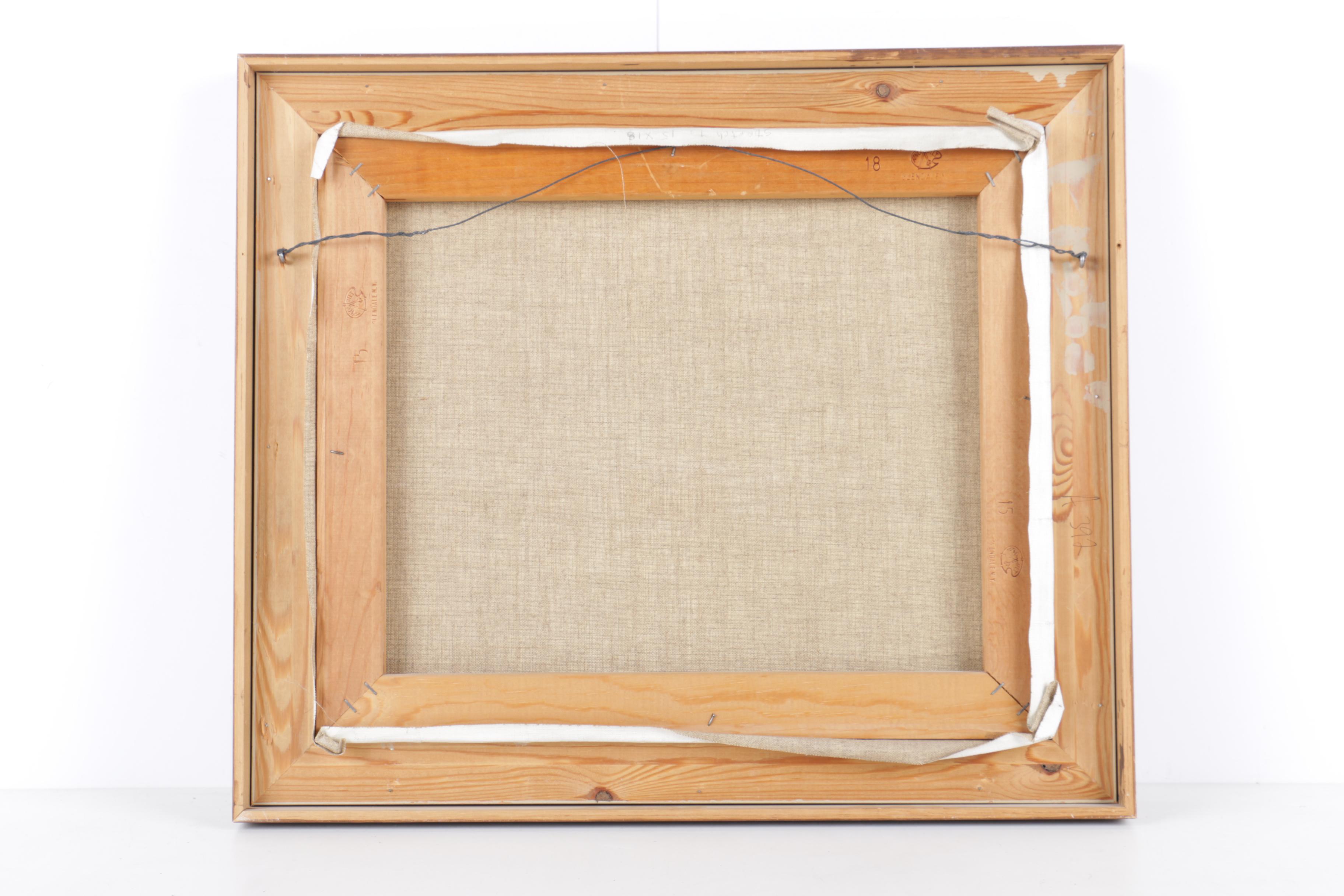 F. Claude Oil Painting on Canvas of City Scene