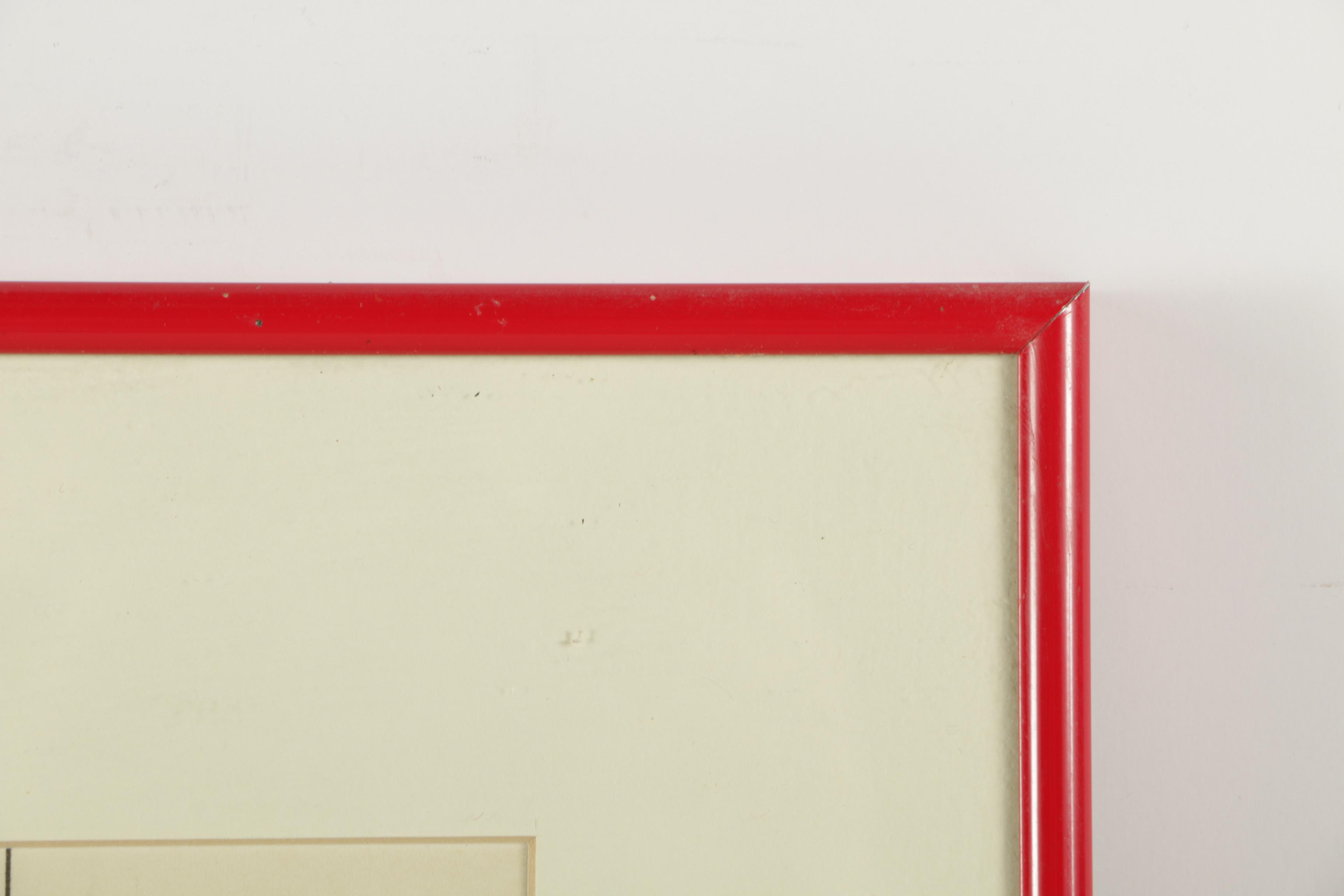 Reginald Jones Ink Drawing on Paper of Street Car