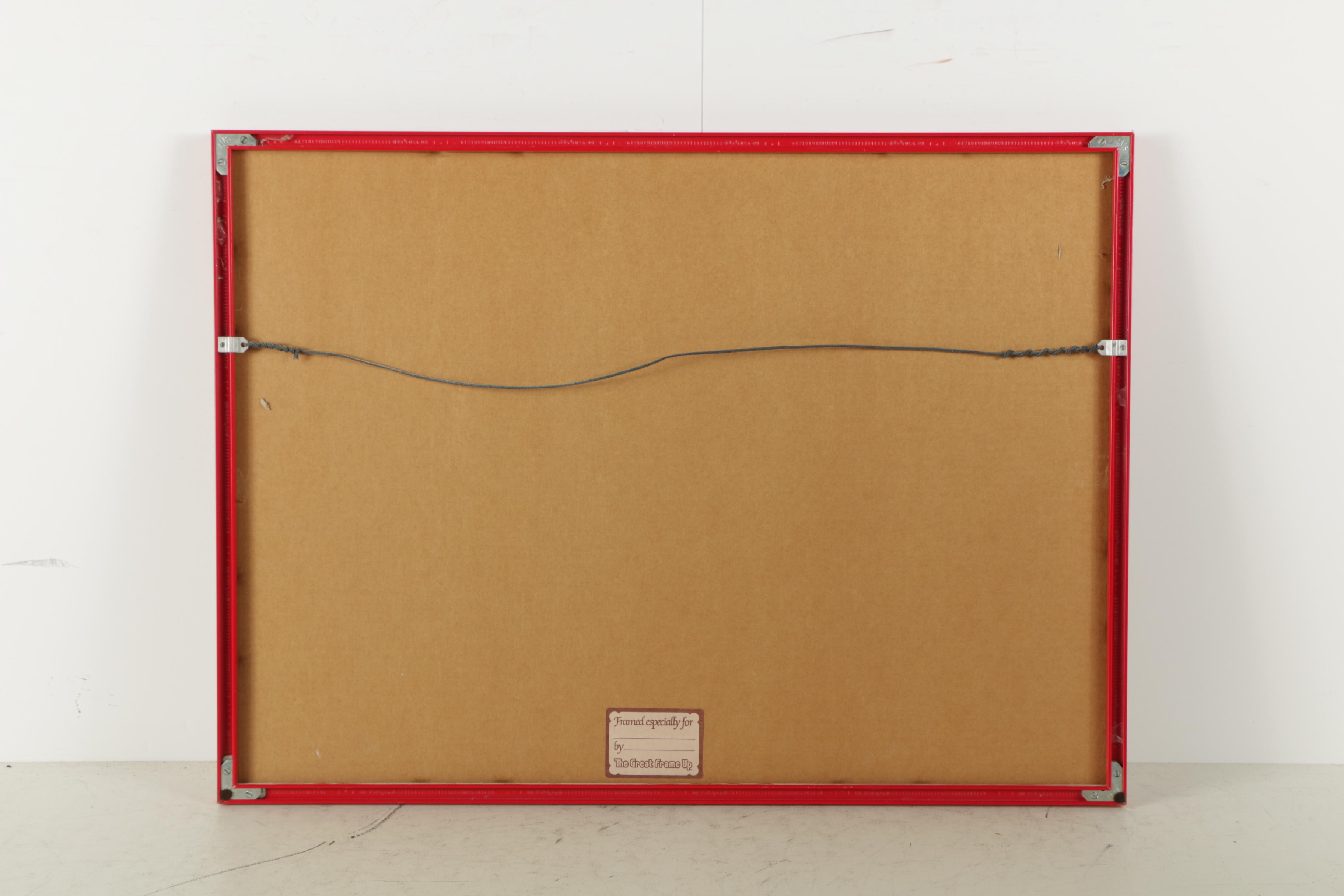 Reginald Jones Ink Drawing on Paper of Street Car