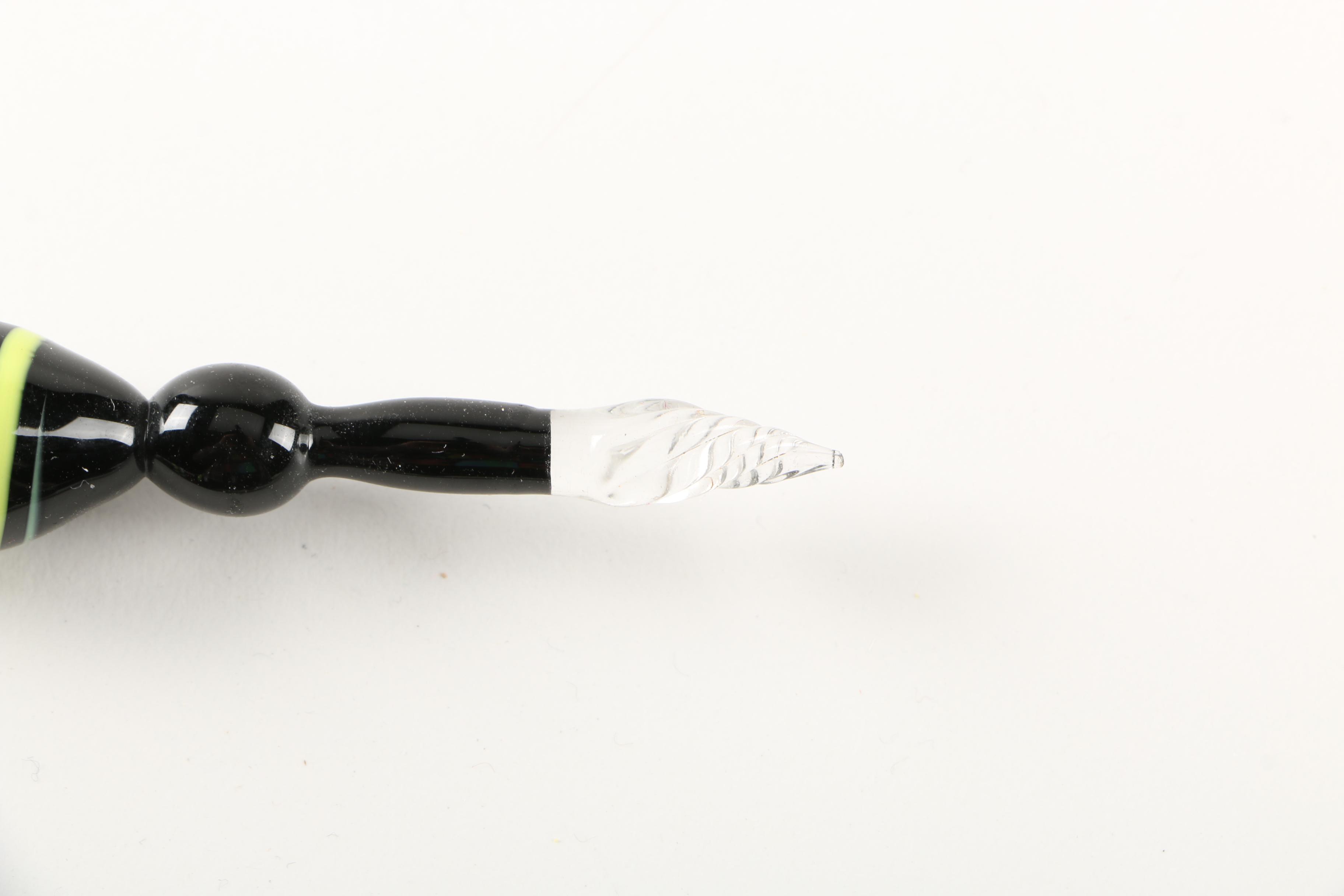 Art Glass Dip Pens with Penfolio Glass Holder