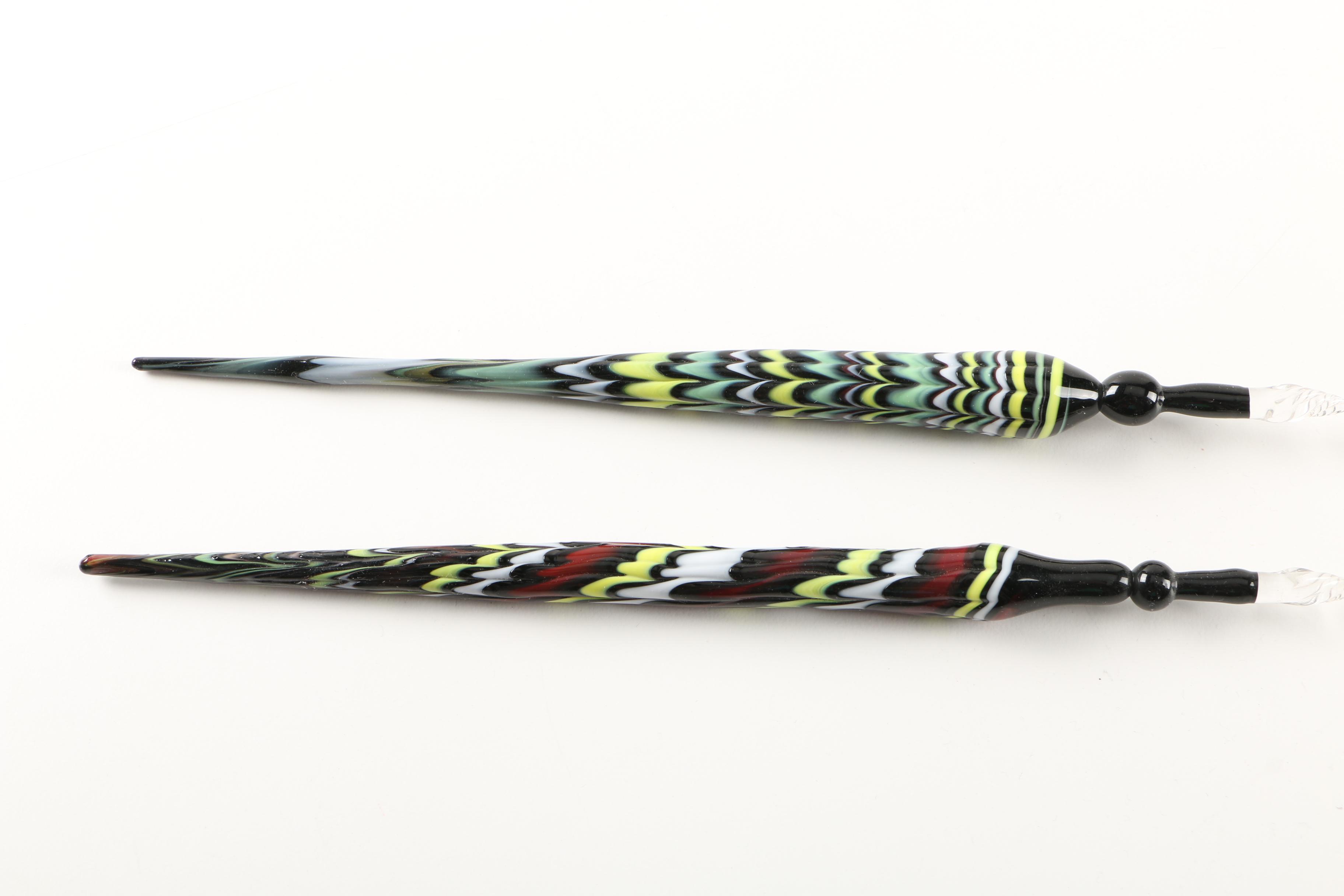 Art Glass Dip Pens with Penfolio Glass Holder