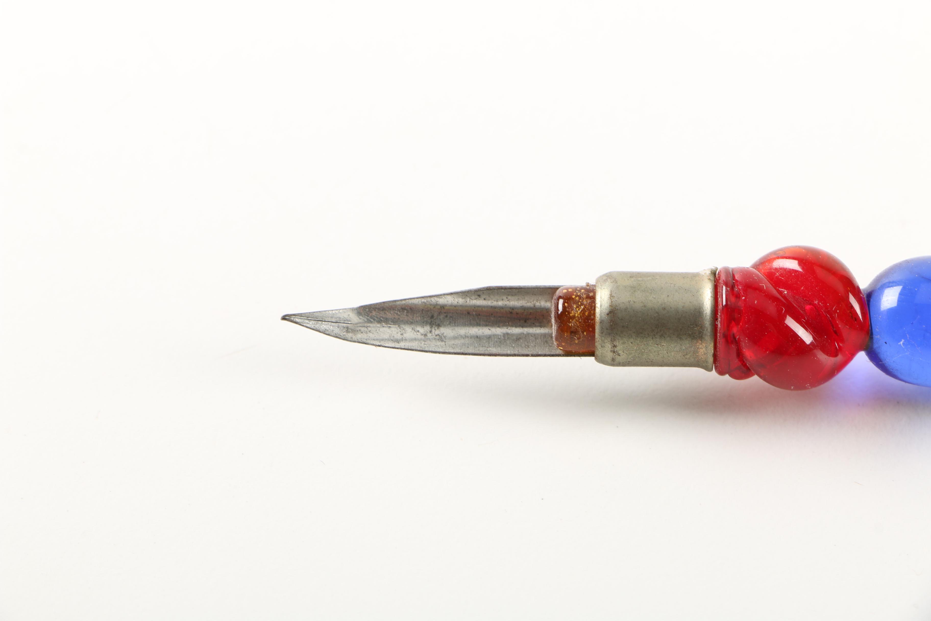 Art Glass Dip Pens with Penfolio Glass Holder