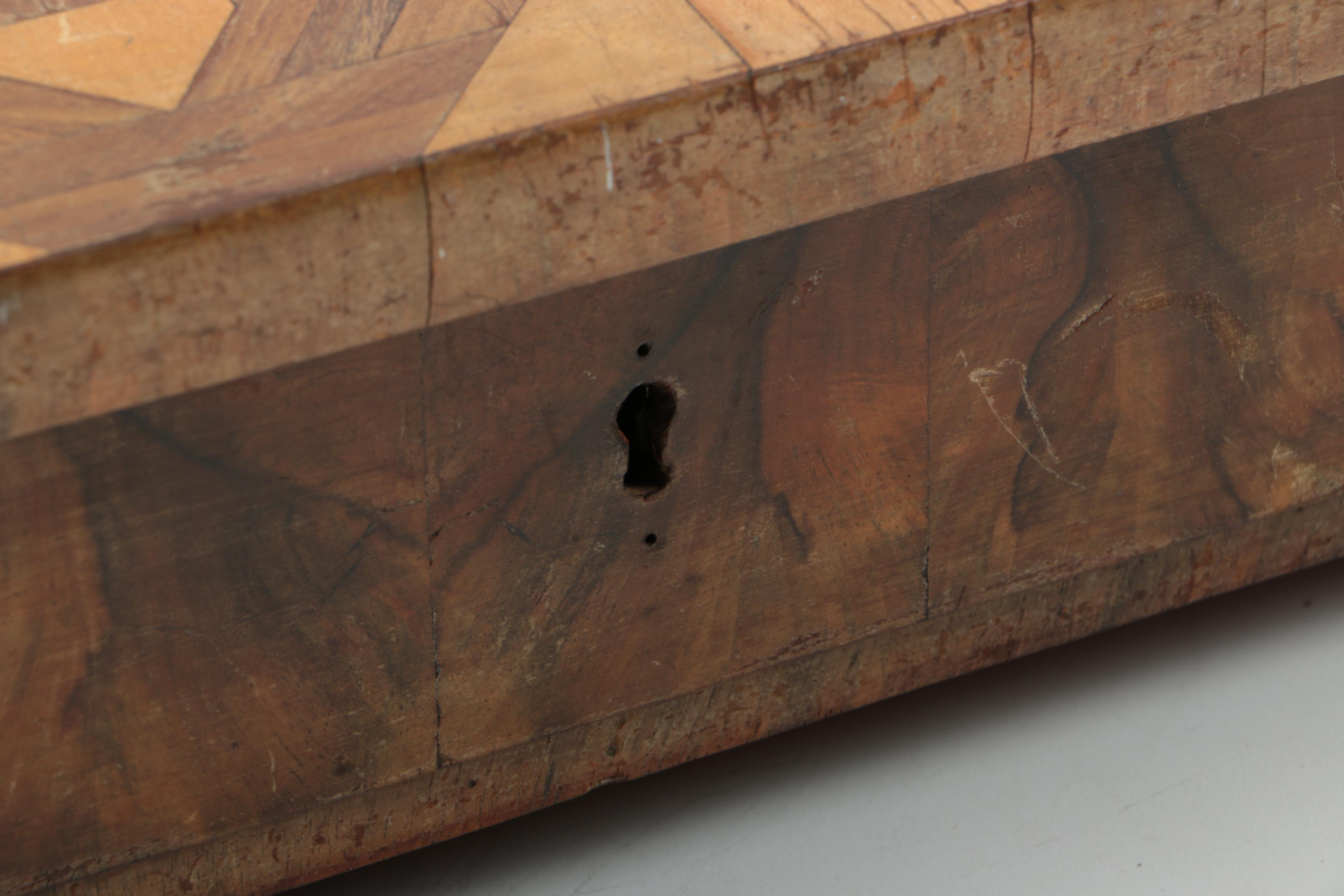 Vintage Mixed Wood Trinket Box