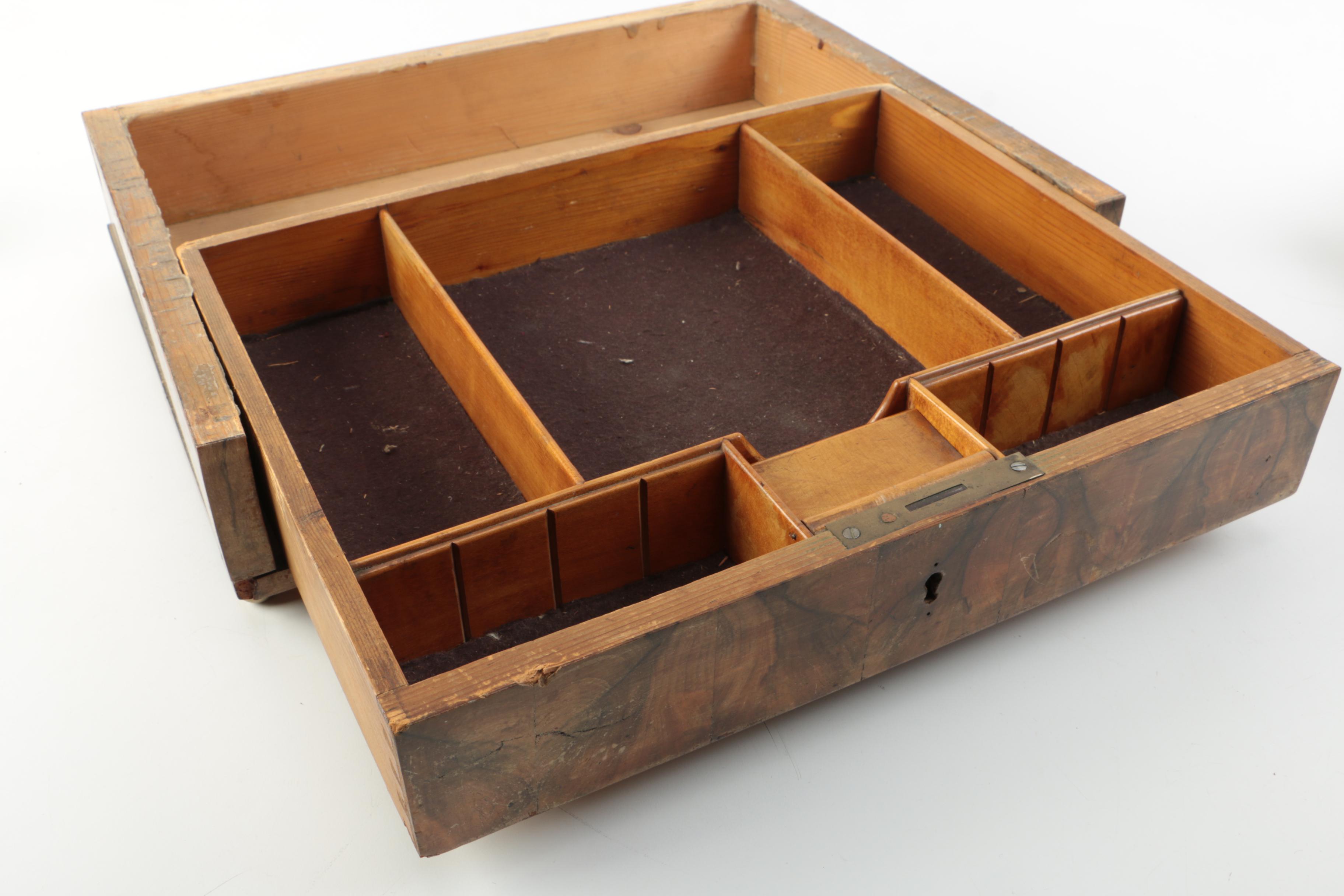 Vintage Mixed Wood Trinket Box