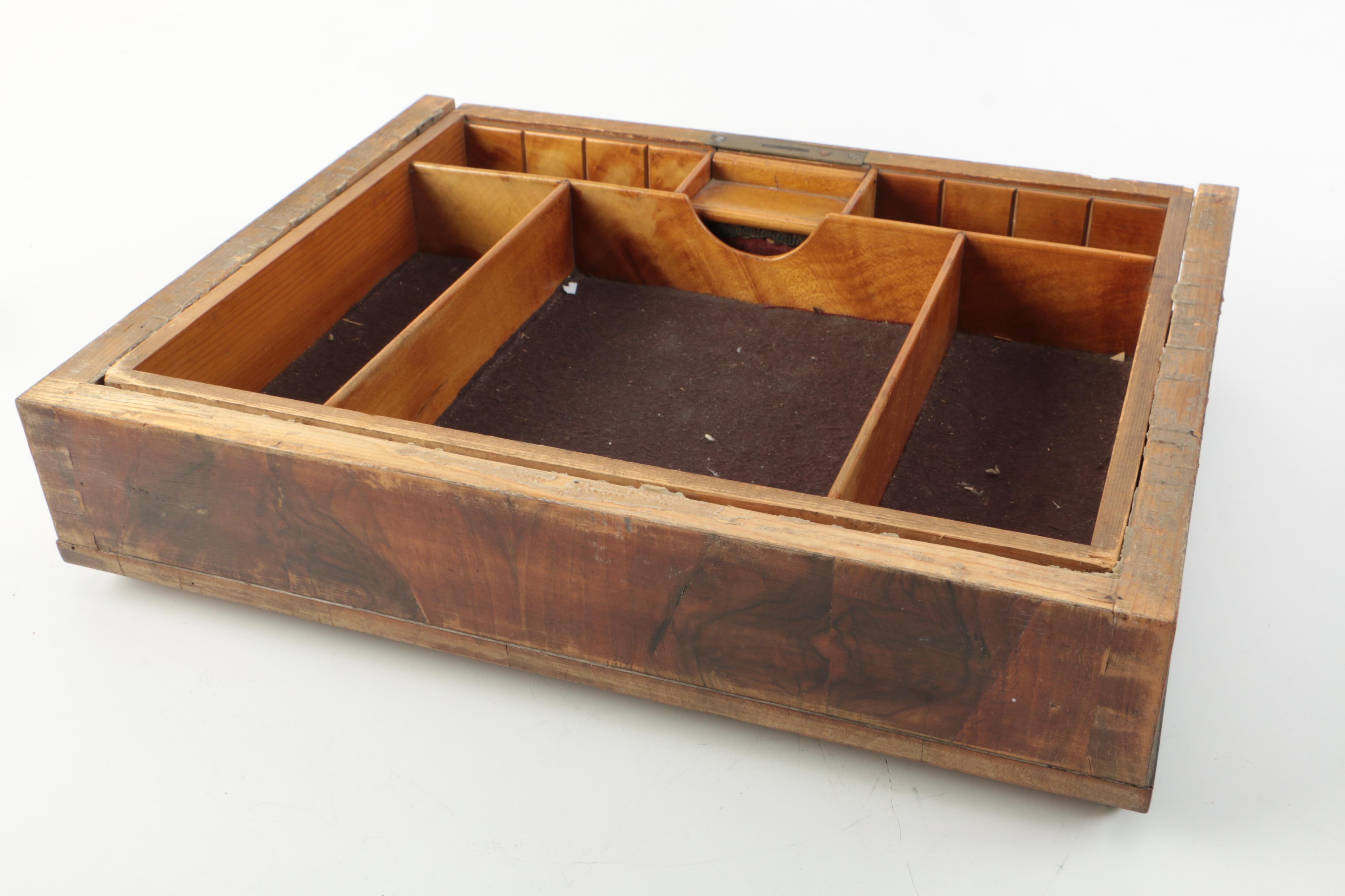 Vintage Mixed Wood Trinket Box