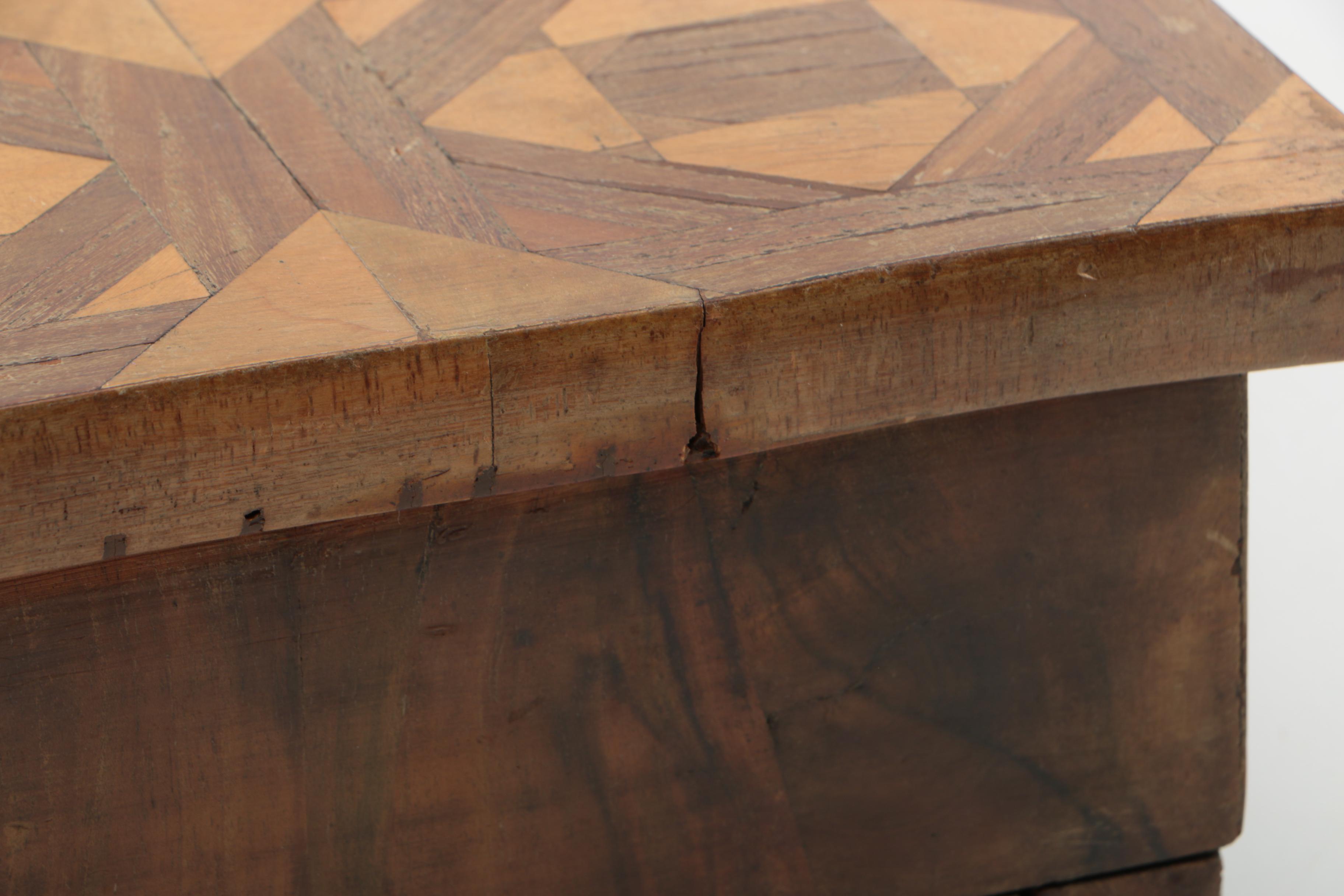 Vintage Mixed Wood Trinket Box