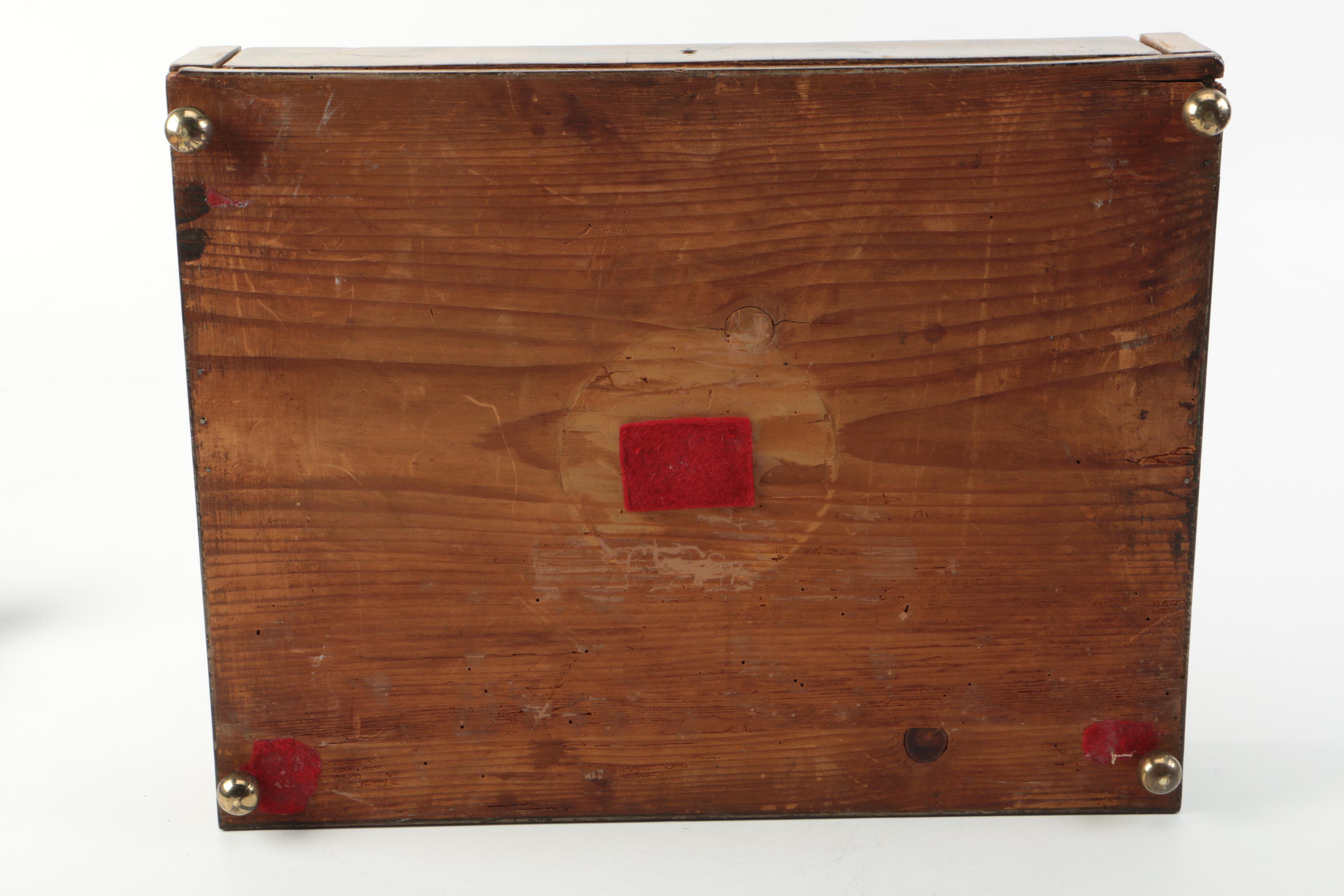 Vintage Mixed Wood Trinket Box