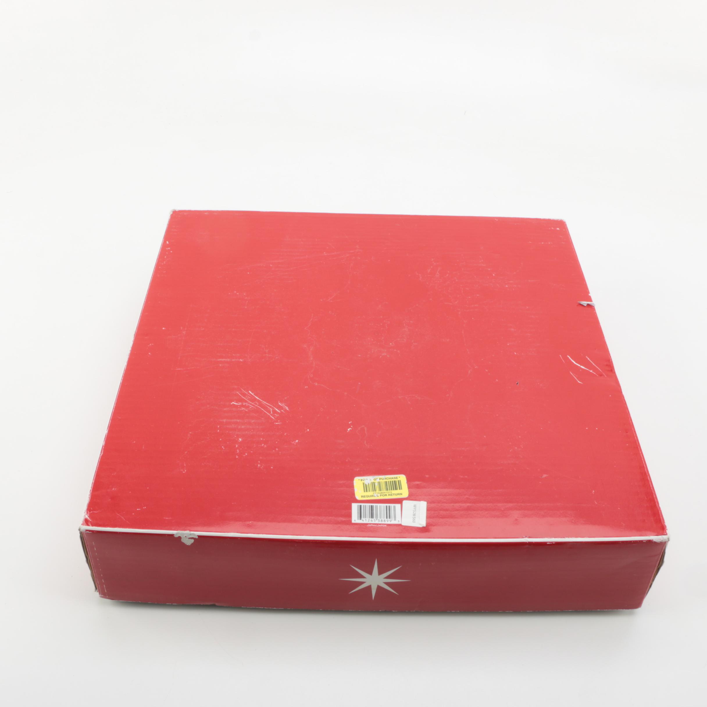 MIkasa "Seasons Holly Red" Chip and Dip Tray