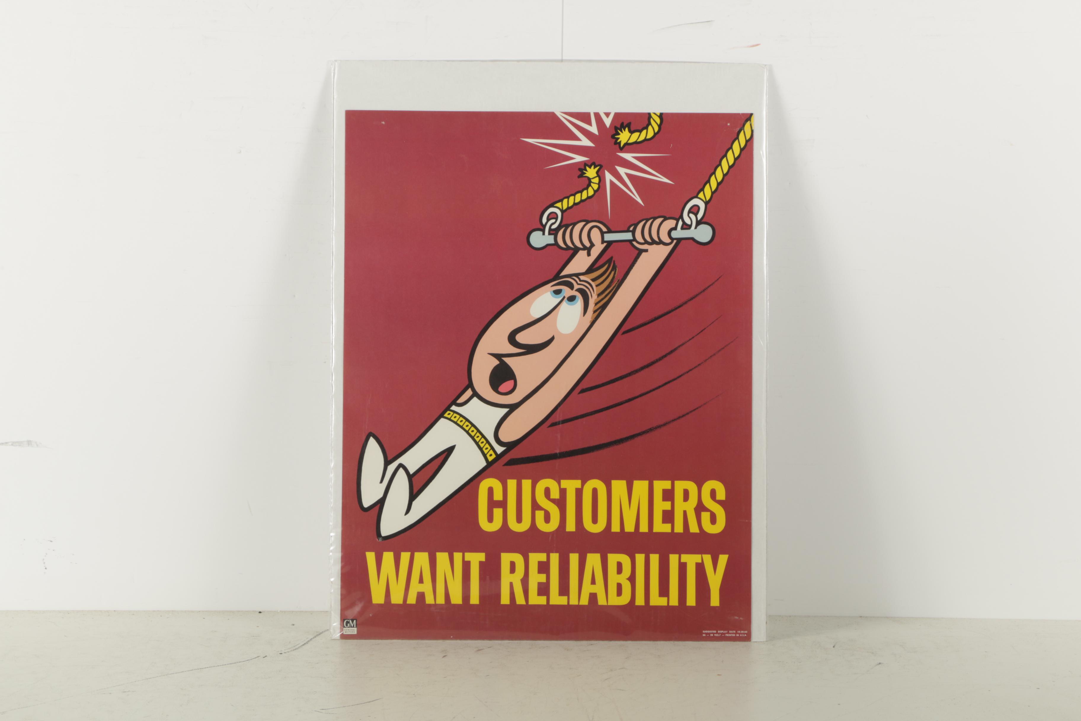 Vintage General Motors Motivational and Safety Posters from the 1960s