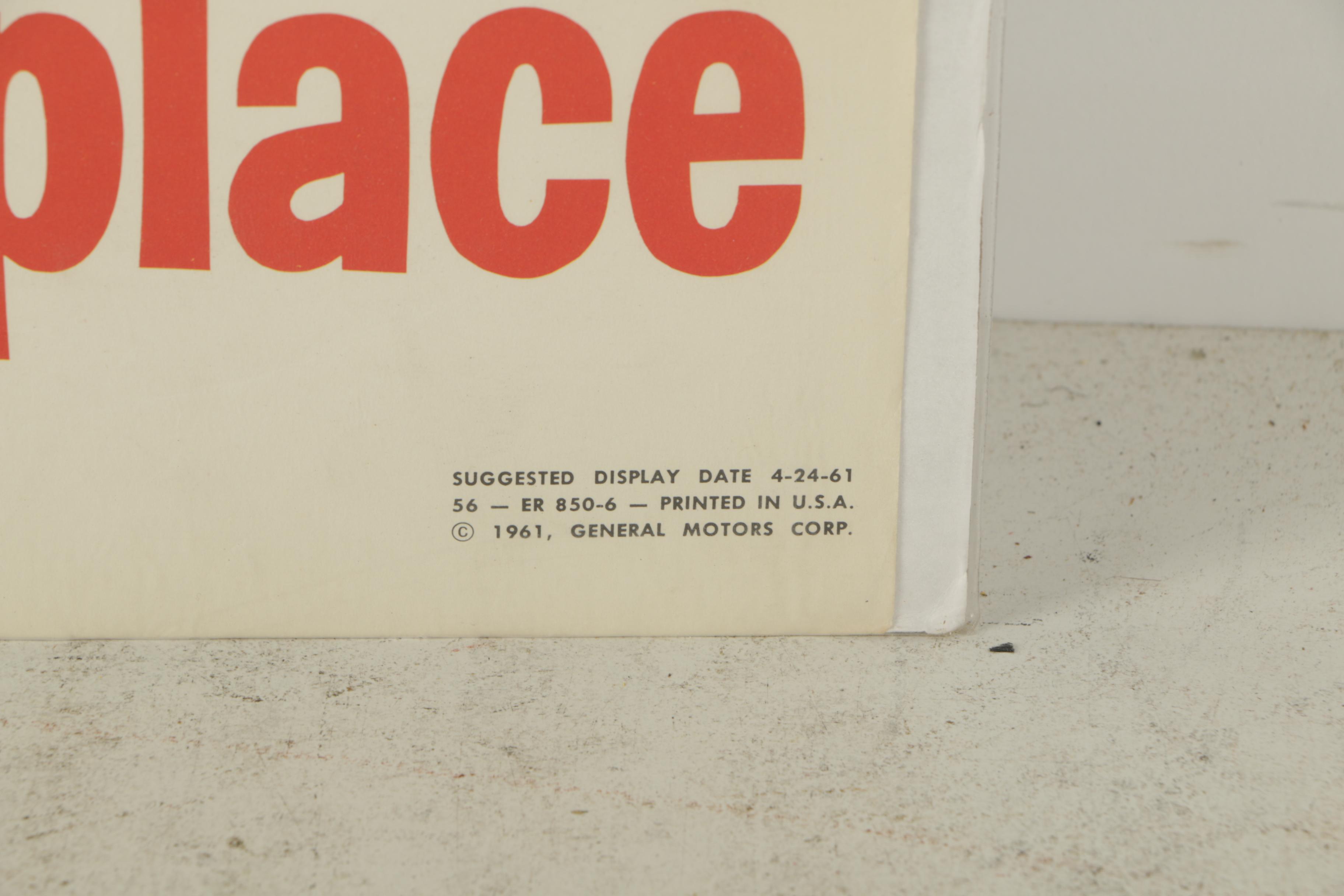 Vintage General Motors Motivational and Safety Posters from the 1960s