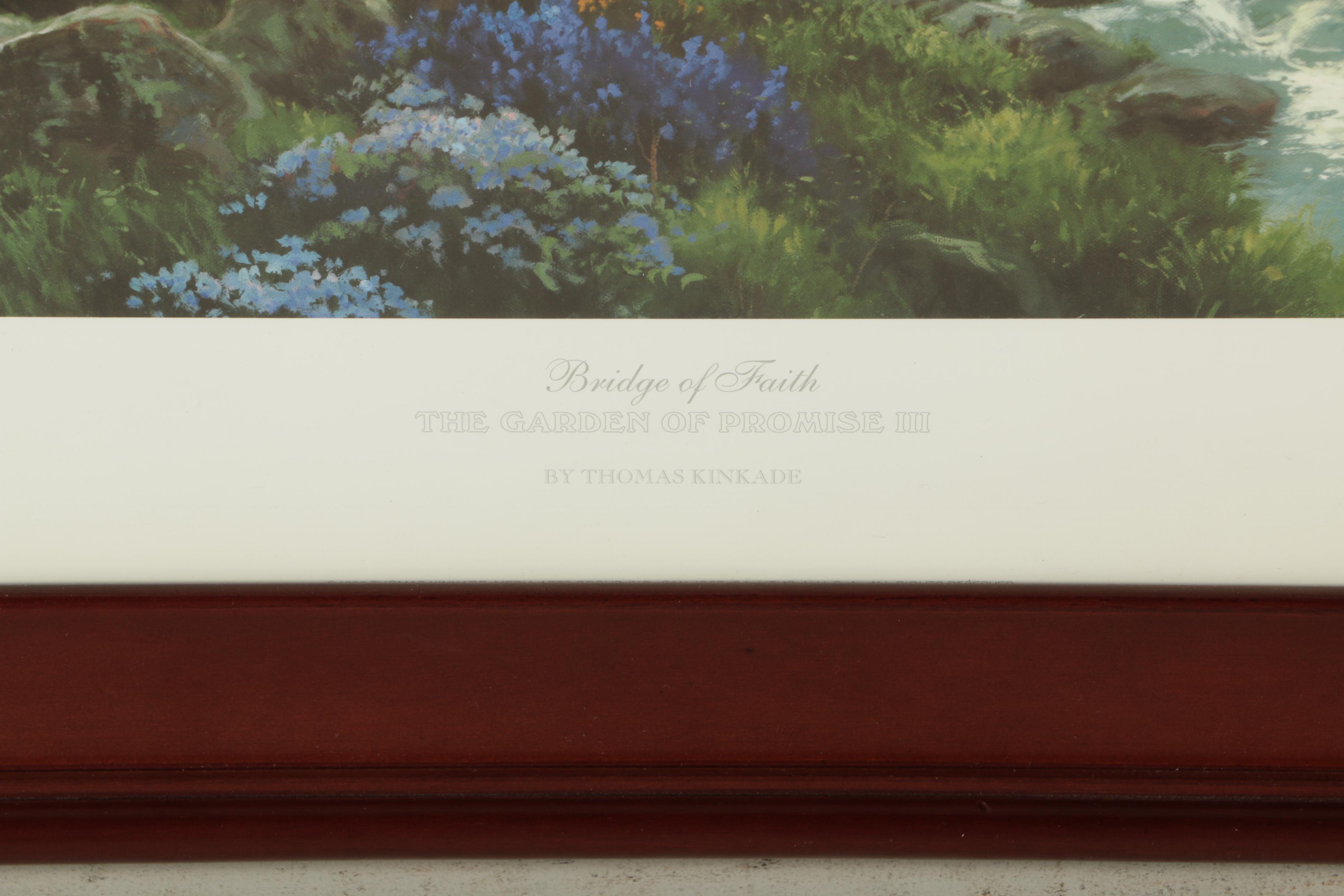 Reproduction Print After Thomas Kinkade "Bridge of Faith"