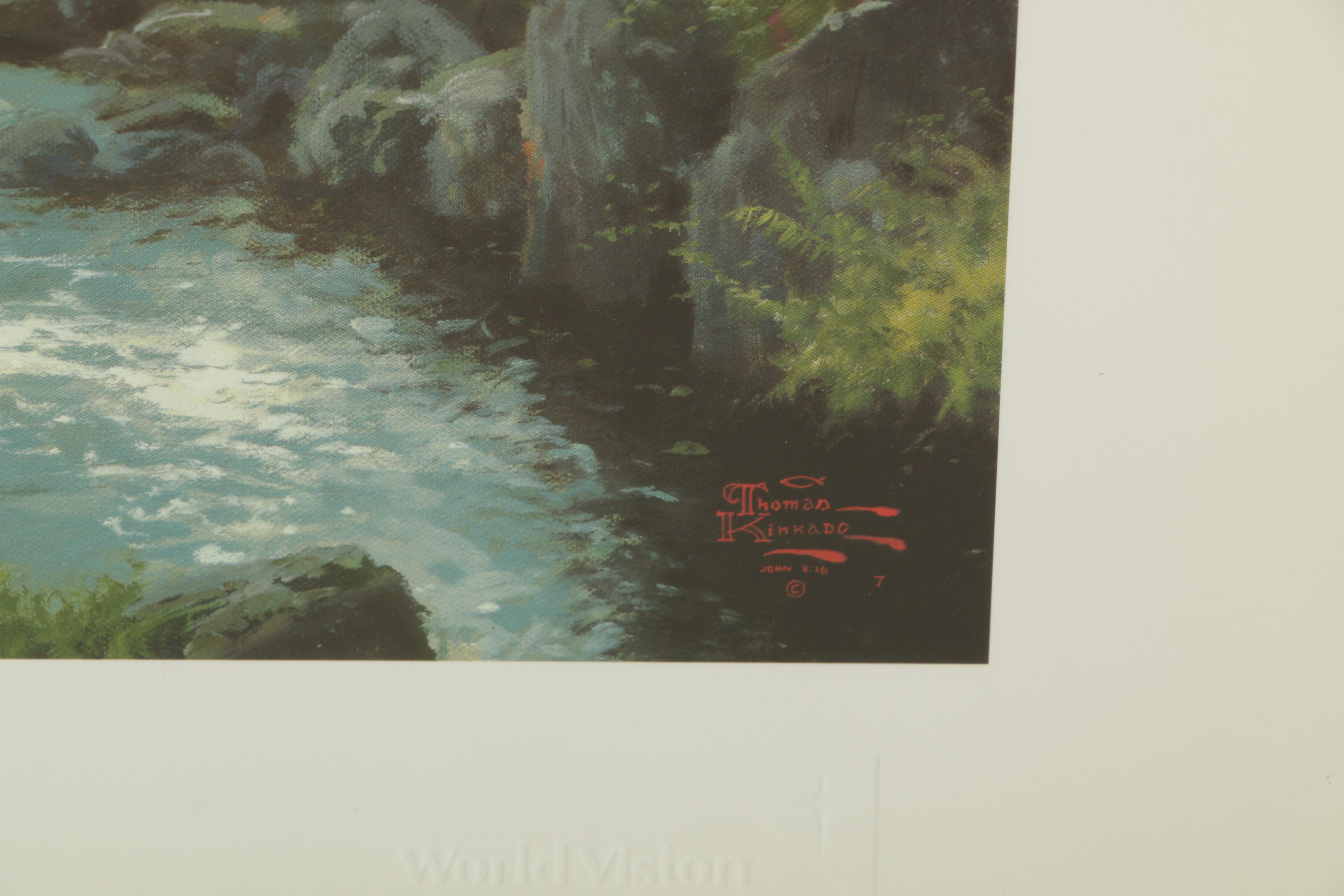 Reproduction Print After Thomas Kinkade "Bridge of Faith"