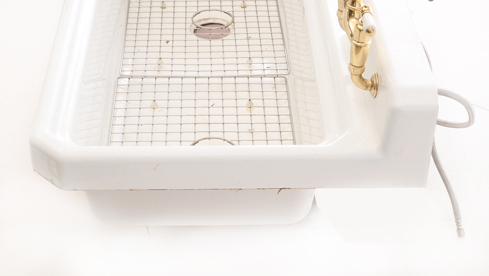 Enameled Cast Iron Farmhouse Style Utility Sink